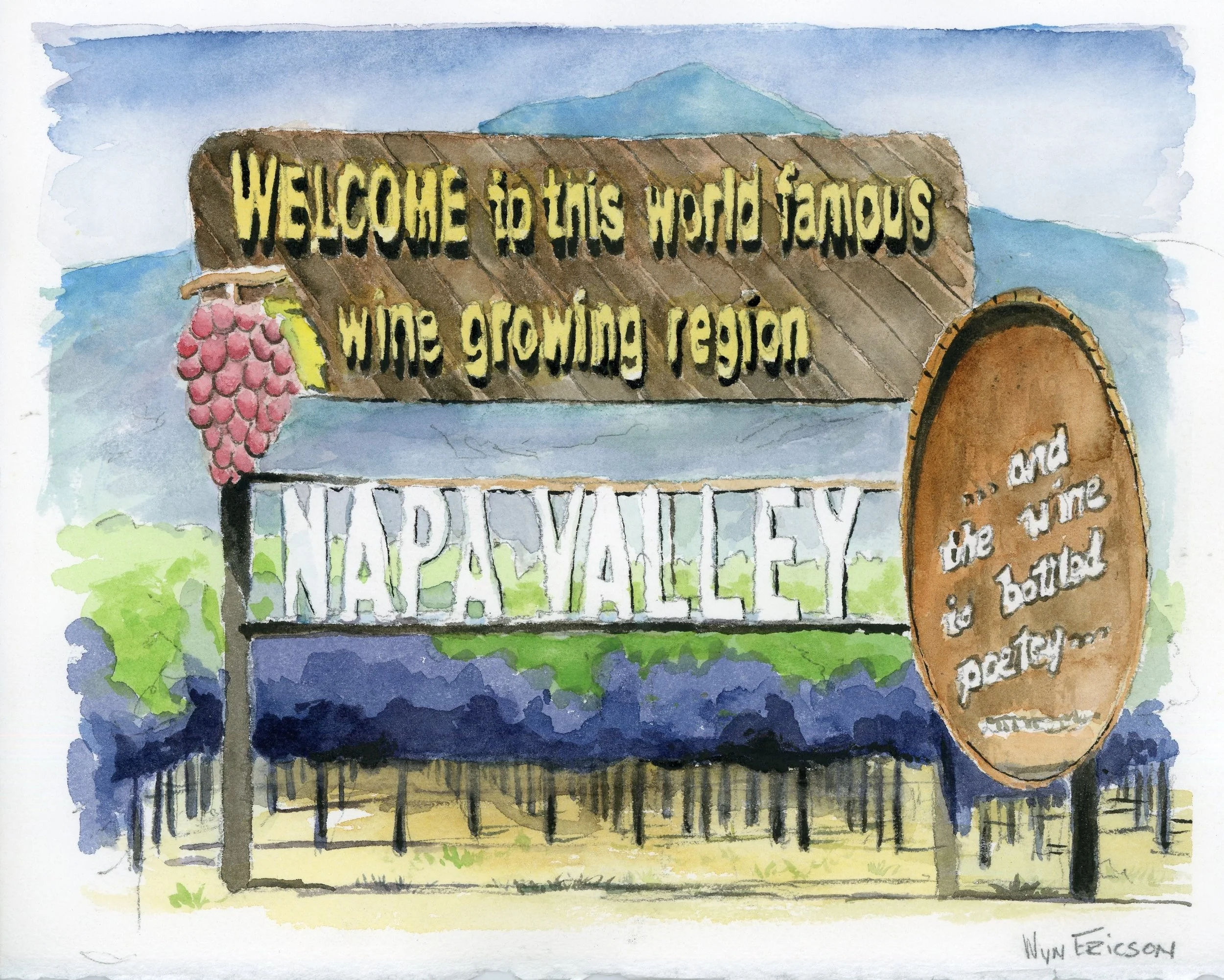 Napa Valley Welcome Sign