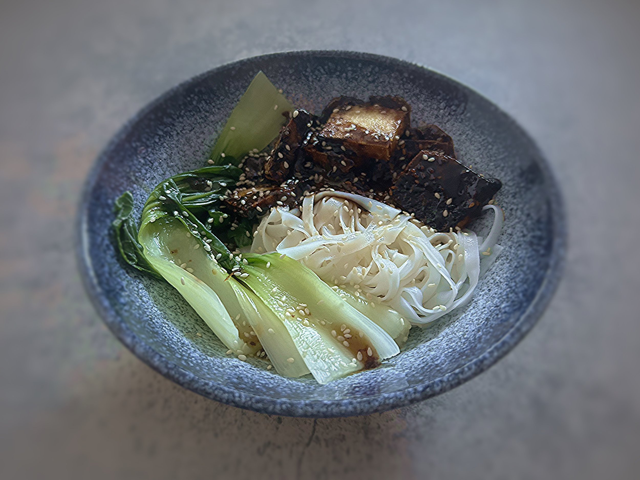 2025-12-02 Teriyaki Tofu Rice Noodles & Steamed Pak Choi.jpg