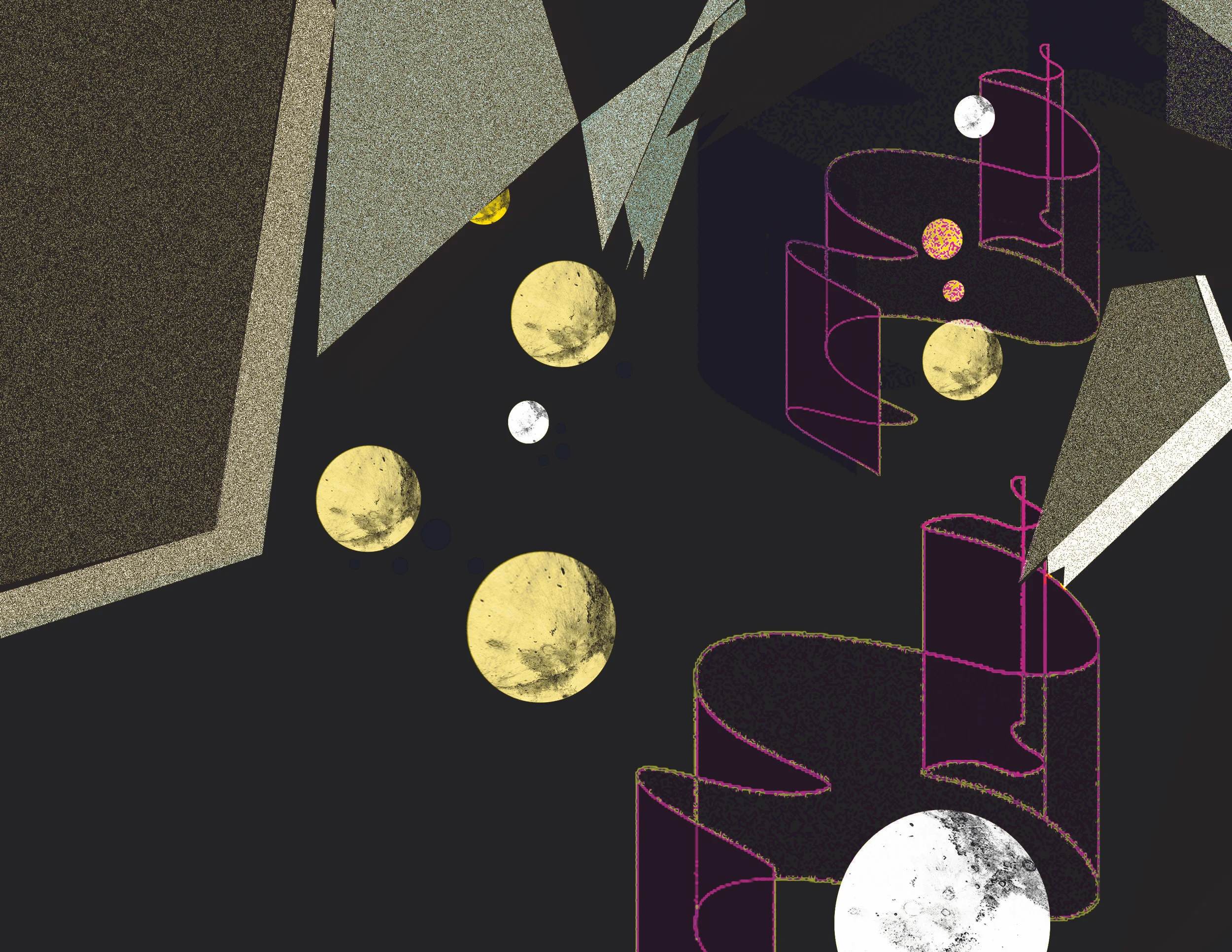 THE INSIDES OF PINBALL MACHINEDigital Collage 