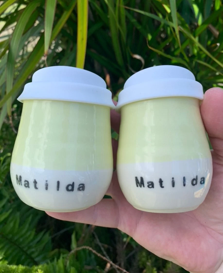 TWINSIES!!😀 #theceramicmill #keepcup #travelcup #handmade #green team #sustainable #customtravelcup #travelmug #waronwaste #coffeebrisbane #coffesydney #coffeegoldcoast #cup #environment #ceramickeepcup #stockist #byocup #reusablecup #ceramiccoffeec