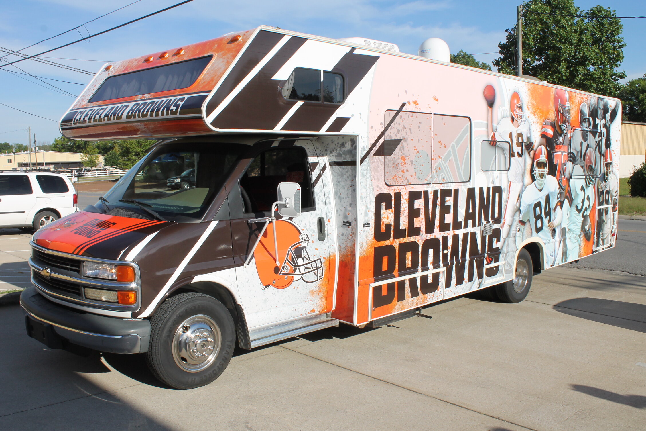 Label Graphics Co Franklin TN Vehicle Wraps Wrap Design Print Install 37064 Cleveland Browns RV Wrap.JPG