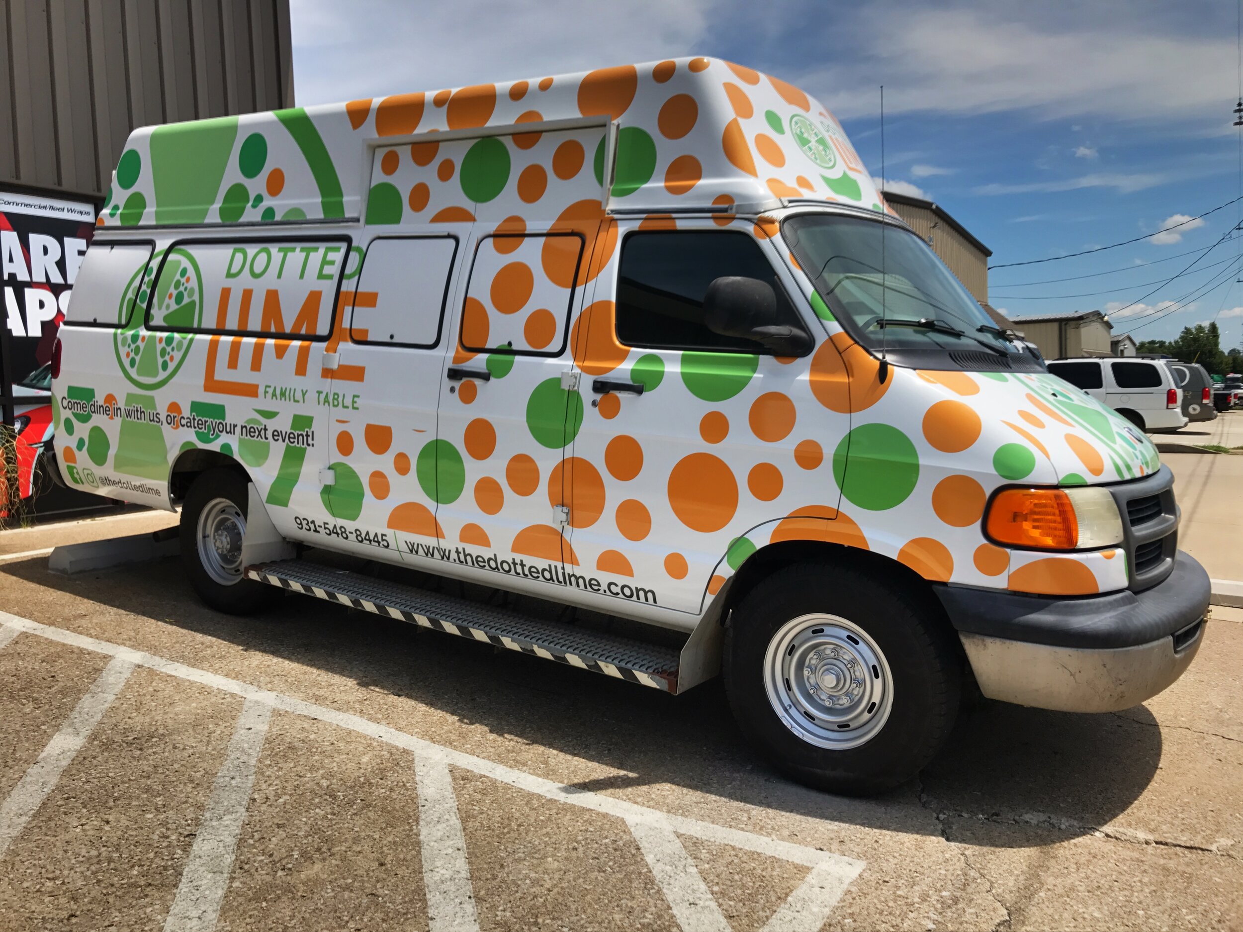 Label Graphics Co Franklin TN Vehicle Wraps Wrap Design Print Install 37064 dotted lime van wrap.JPG