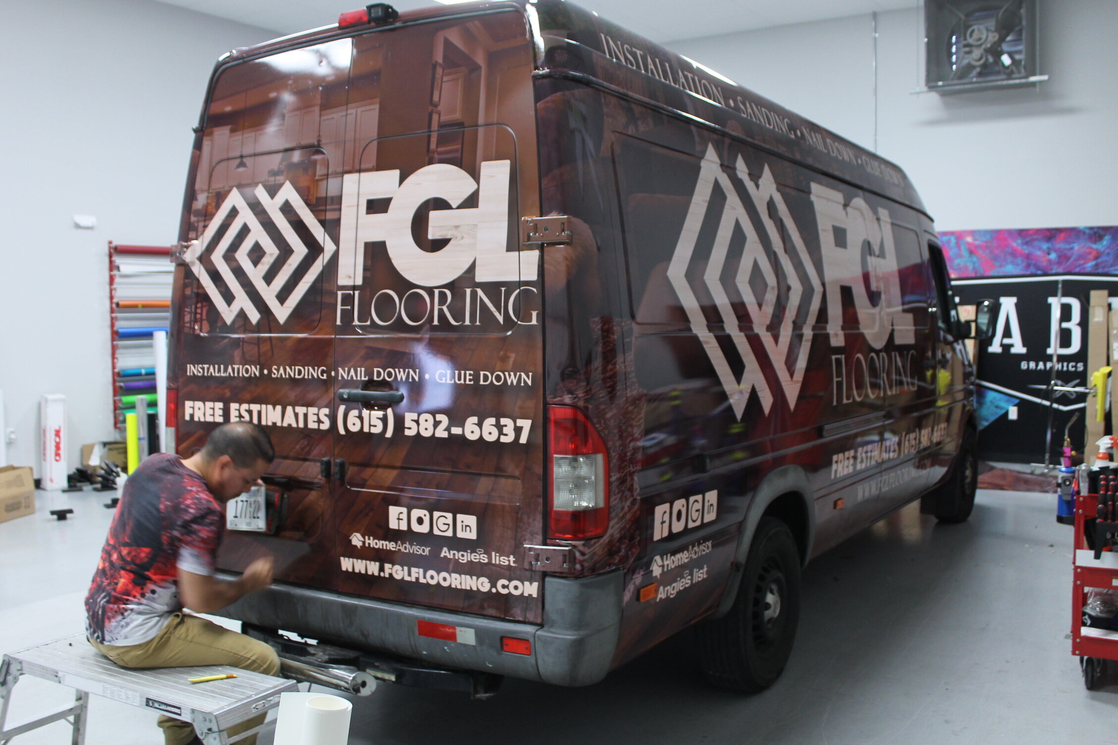 Label Graphics Co Franklin TN Vehicle Wraps Wrap Design Print Install 37064 FGL flooring van wrap.JPG