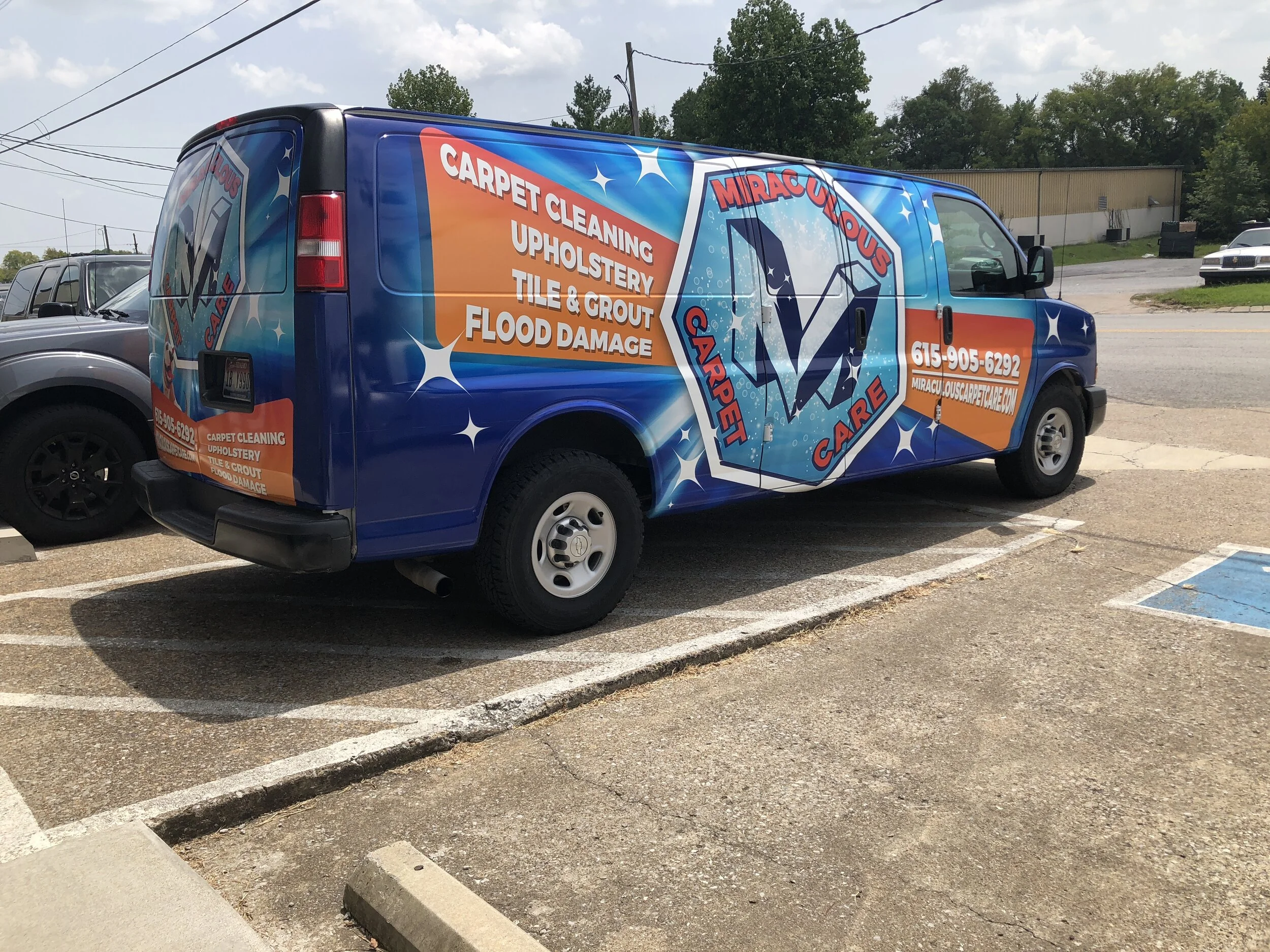 Label Graphics Co Franklin TN Vehicle Wraps Wrap Design Print Install 37064 Miraculous Carpet Clean Van Wrap.JPG