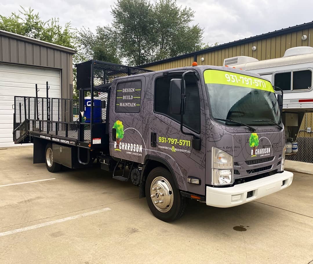 Some seriously badass satin wraps on Richardson's Landscaping fleet! We incorporated some landscaping blueprints into the design to give it a unique, original flair. 💥💥 consistency is key 🔑  #vinyl #vinylwrap #vehiclewraps #truckwrap #carwrap #bra