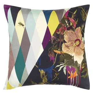 ORCHID'S MASCARADE MULTICOLORE DECORATIVE PILLOW