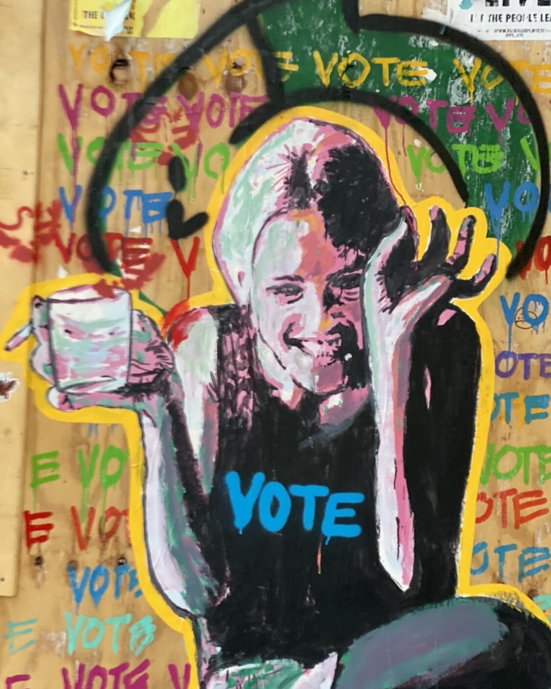 A picture is worth a thousand words... 
#streetart#soho#election day#2020election# #startwithart
