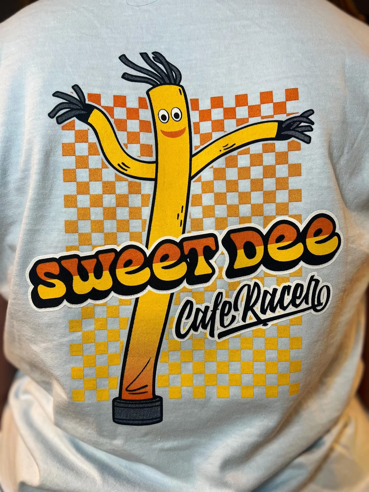 IN CASE YA MISSED IT &mdash; we&rsquo;ve still got merch for our sweet floppy noodle for sale at the cafe and online (check the link in our bio). Come and get a Sweet Dee crop top (not pictured), hat, or pocket tee and impress your friends with your 