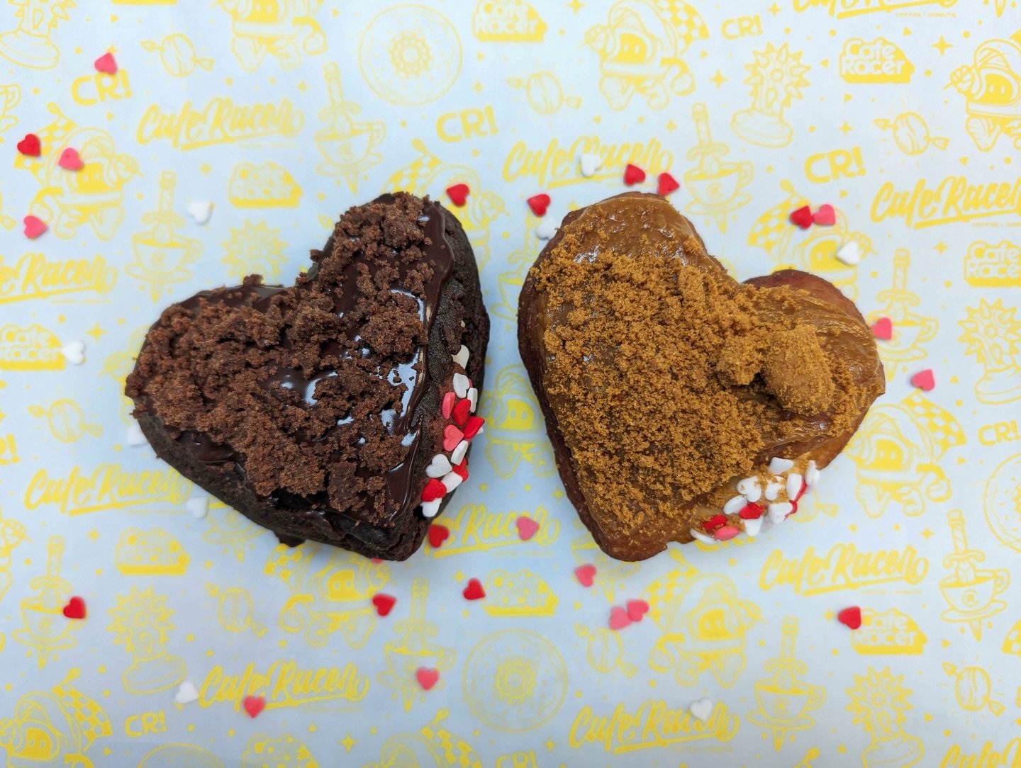 us in an alternate universe 🥰

doing some whimsical shit with our donuts today + tomorrow for Valentine&rsquo;s/Galentine&rsquo;s. come get one for you + boo ❤️