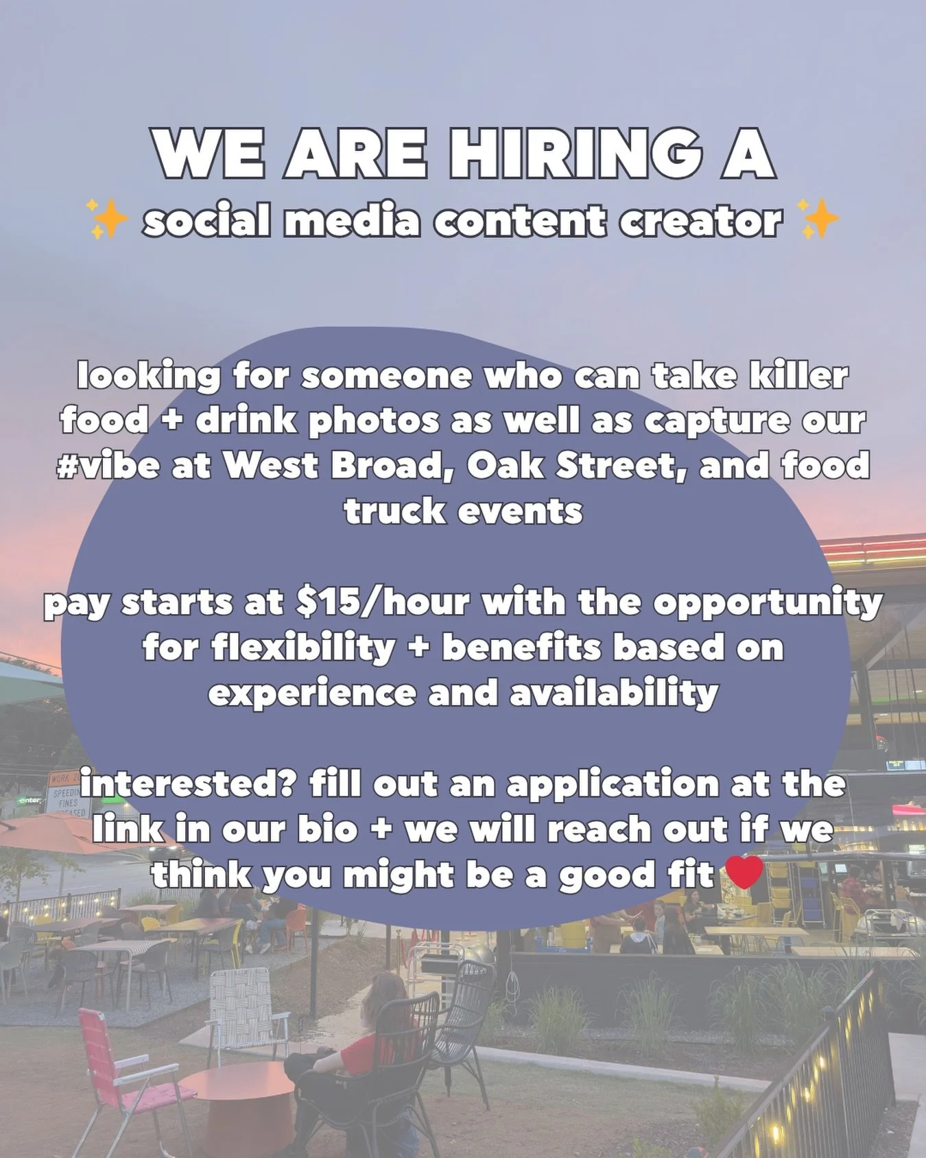 we&rsquo;re hiring a social media content creator! fill out an application at the link in our bio if you think you&rsquo;d be a good fit. can&rsquo;t wait to see what you&rsquo;ve got for us ⚡️