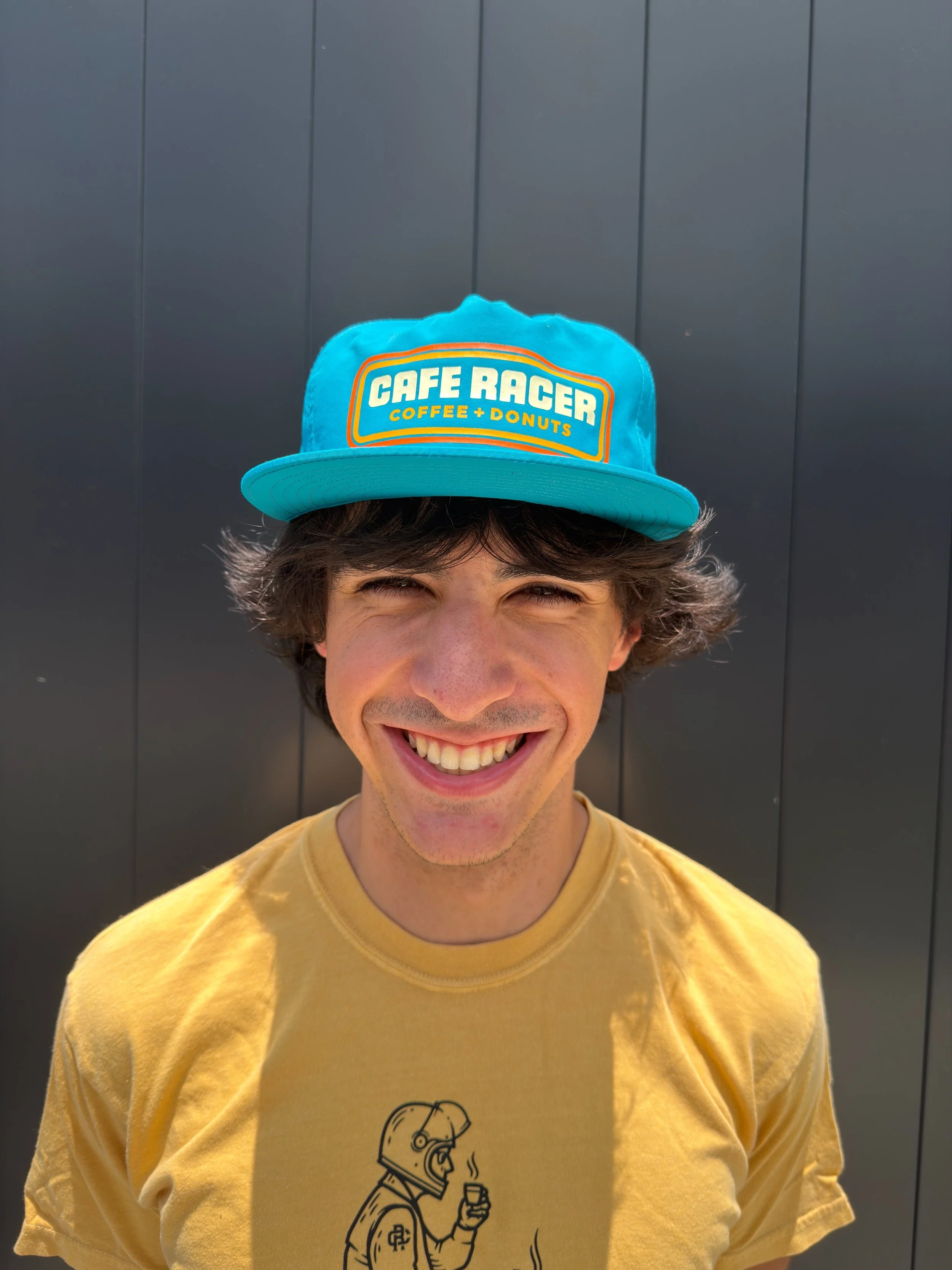 collabed with @satisfactoryshopcat on this surf cap and it&rsquo;s the retro OG Cafe Racer hat of our damn dreams 💭you can get one for yerself online at the link in our bio or in person at either location for all the fun without the shipping cost ❤️