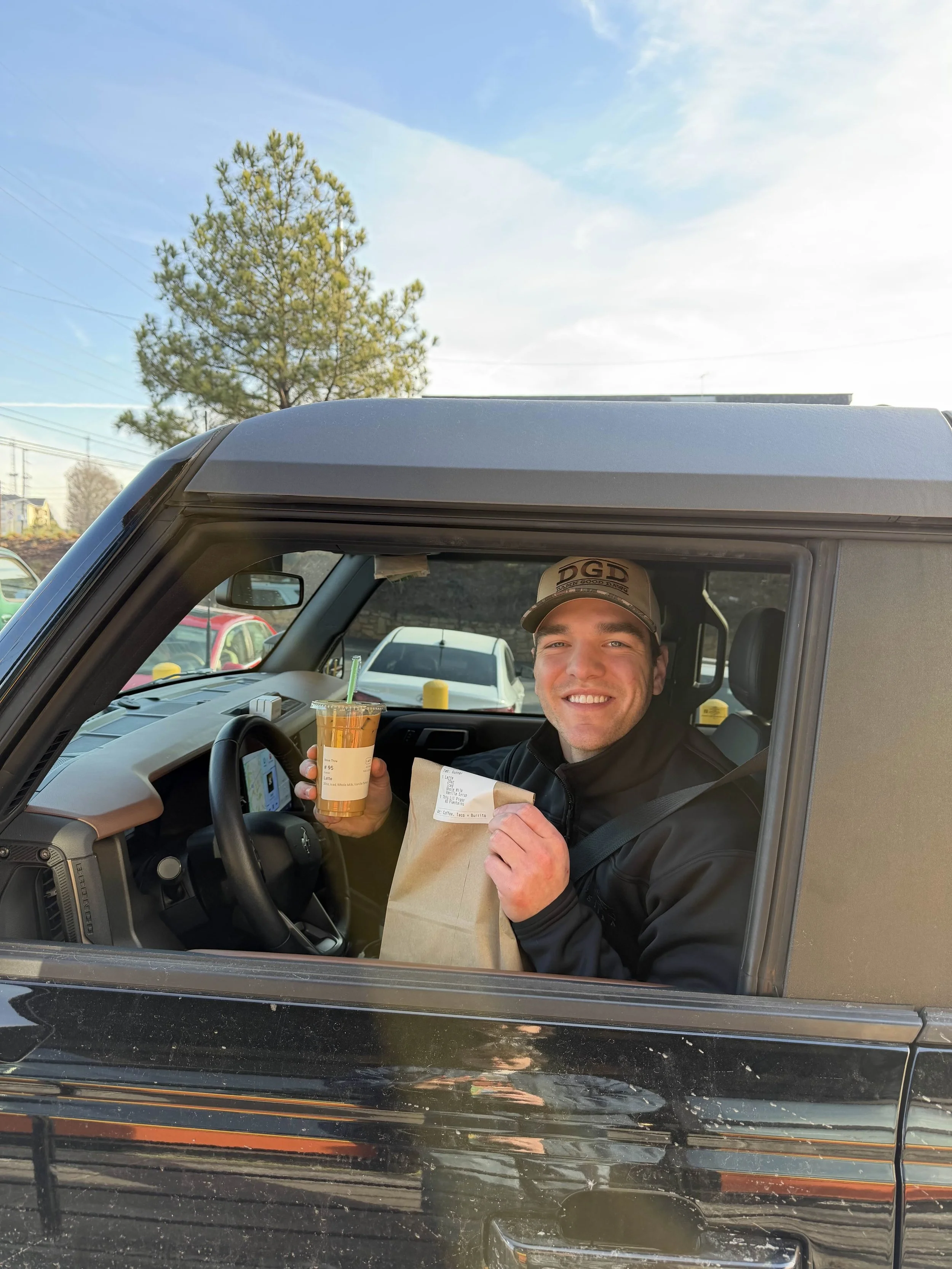 GUNNER FUELS UP AT CAFE RACER AND SO CAN YOU ⚡️

starting early tomorrow? good. long night ahead of you to rally for? even better. tomorrow, Saturday 9/12, you can make like our boi and snag a FREE small fry + any size fountain drink with ⭐️ ANY ⭐️ e