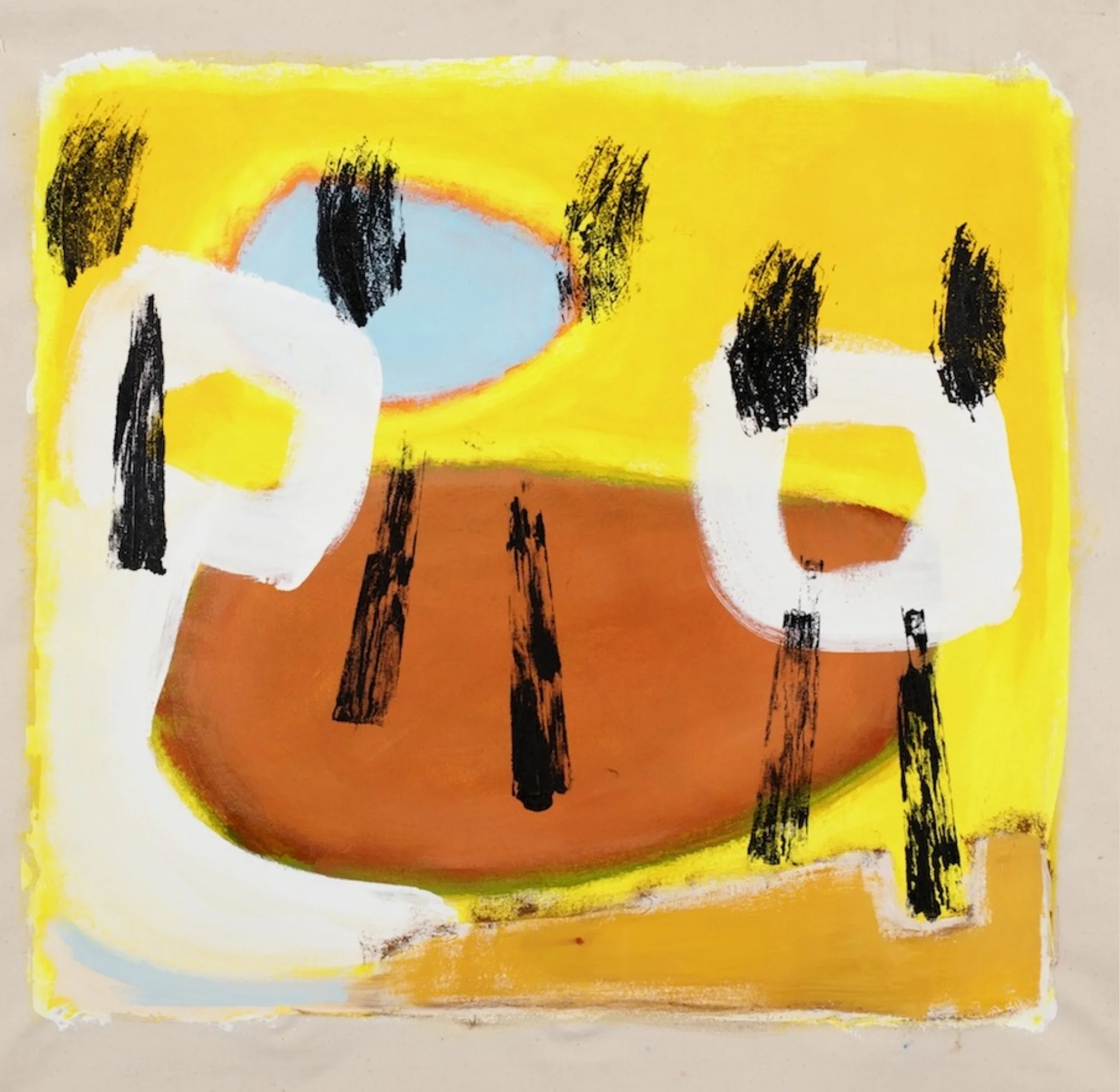Shony Rivnay, Yellow and Rhythm, Acryic on Canvas, 65x65 cm, 2016 .jpg