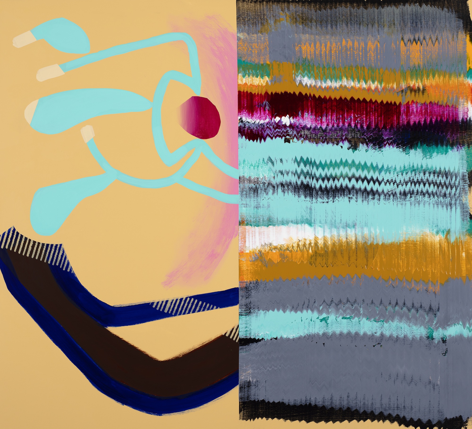Composition 7701, 2017, Acrylic on canvas, 100 x 110 cm