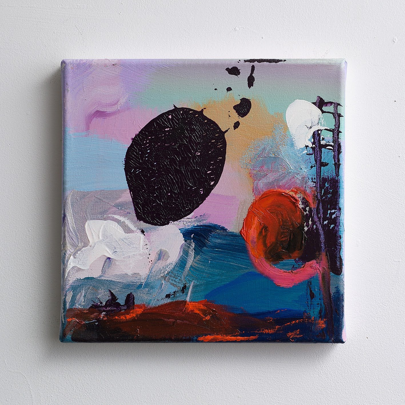 Configuration 058, 2021, Oil and acrylic on canvas, 30 x 30 cm (12 x 12 inch)