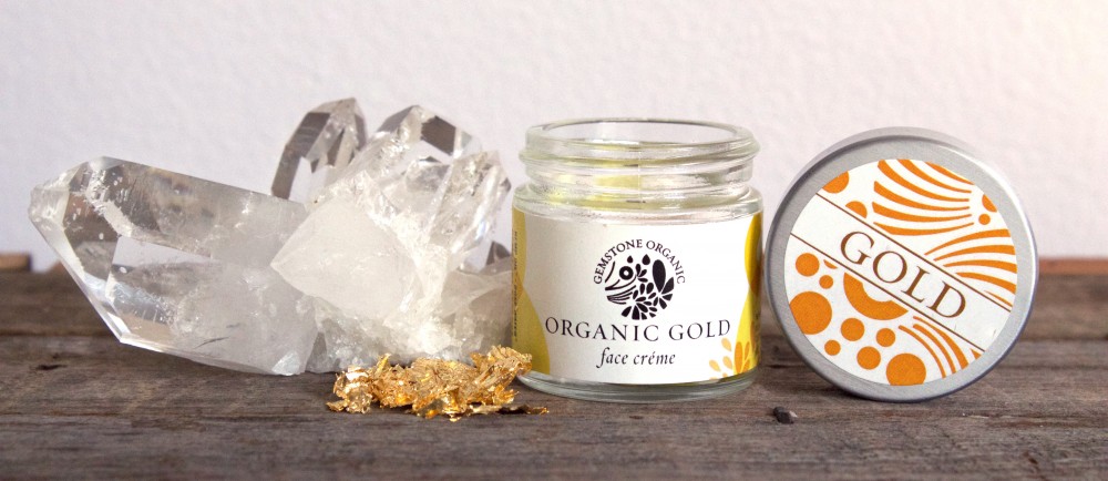 Gold Gemstone Organic crystal skincare