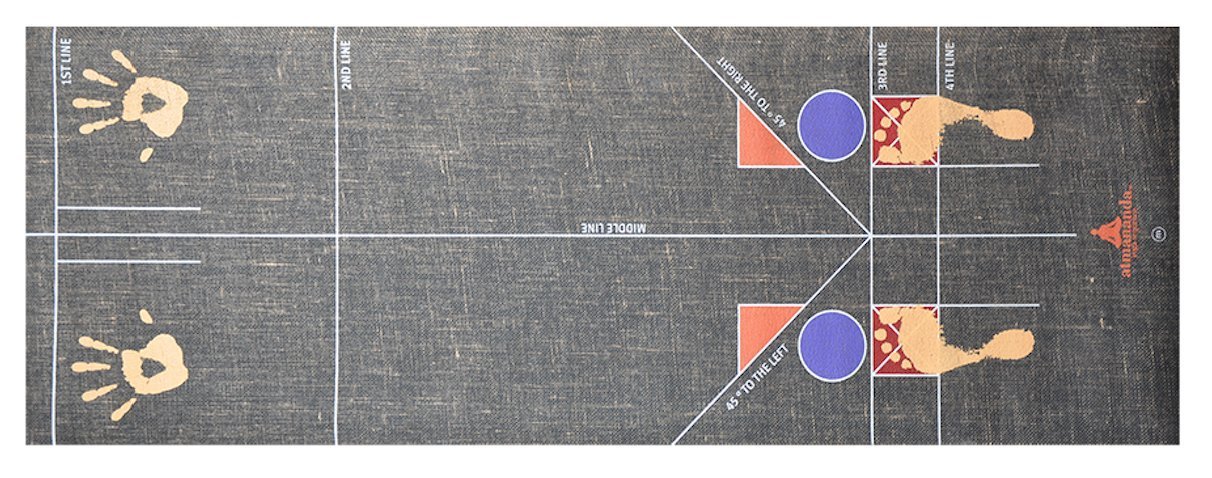 yoga mat with markings