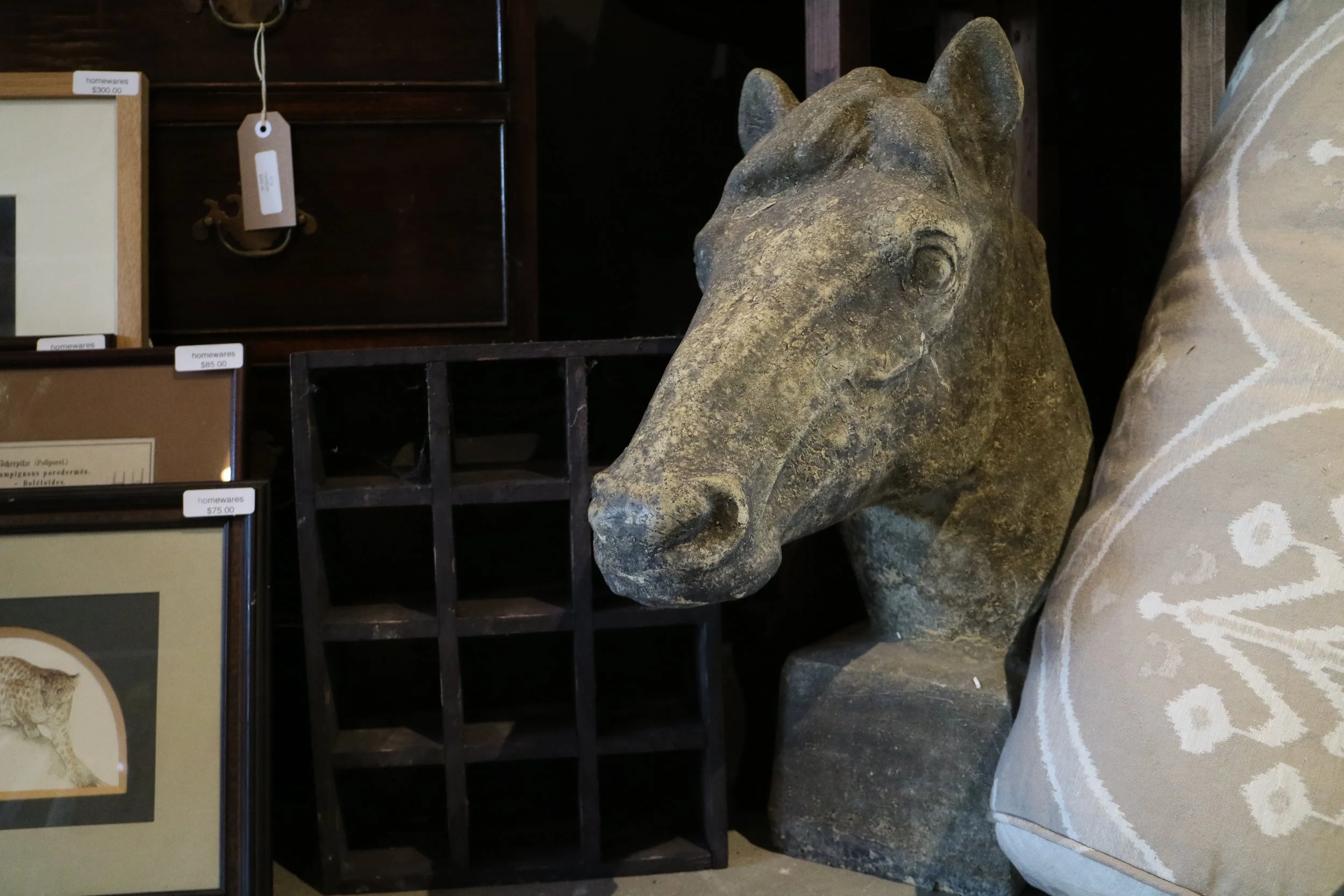 Stone Horse Bust