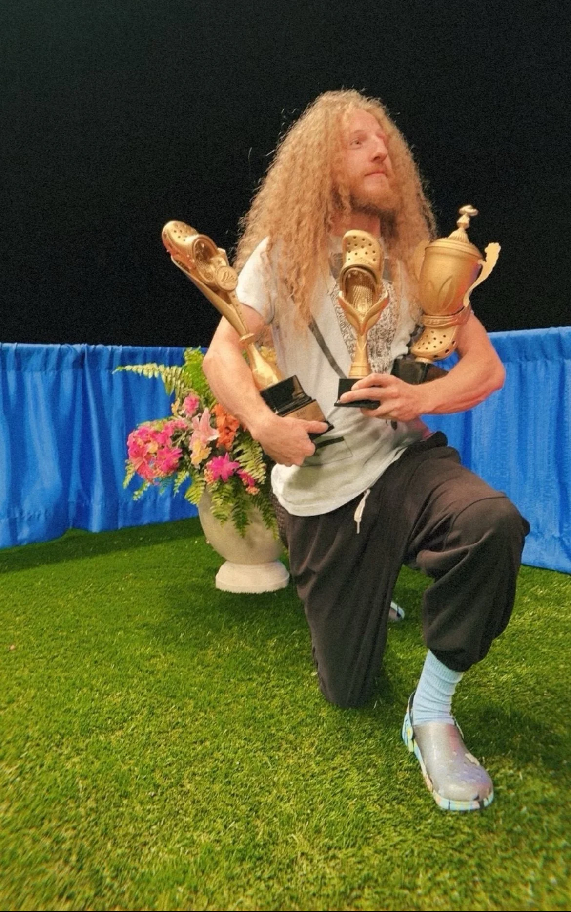 dwight and his trophys.JPG