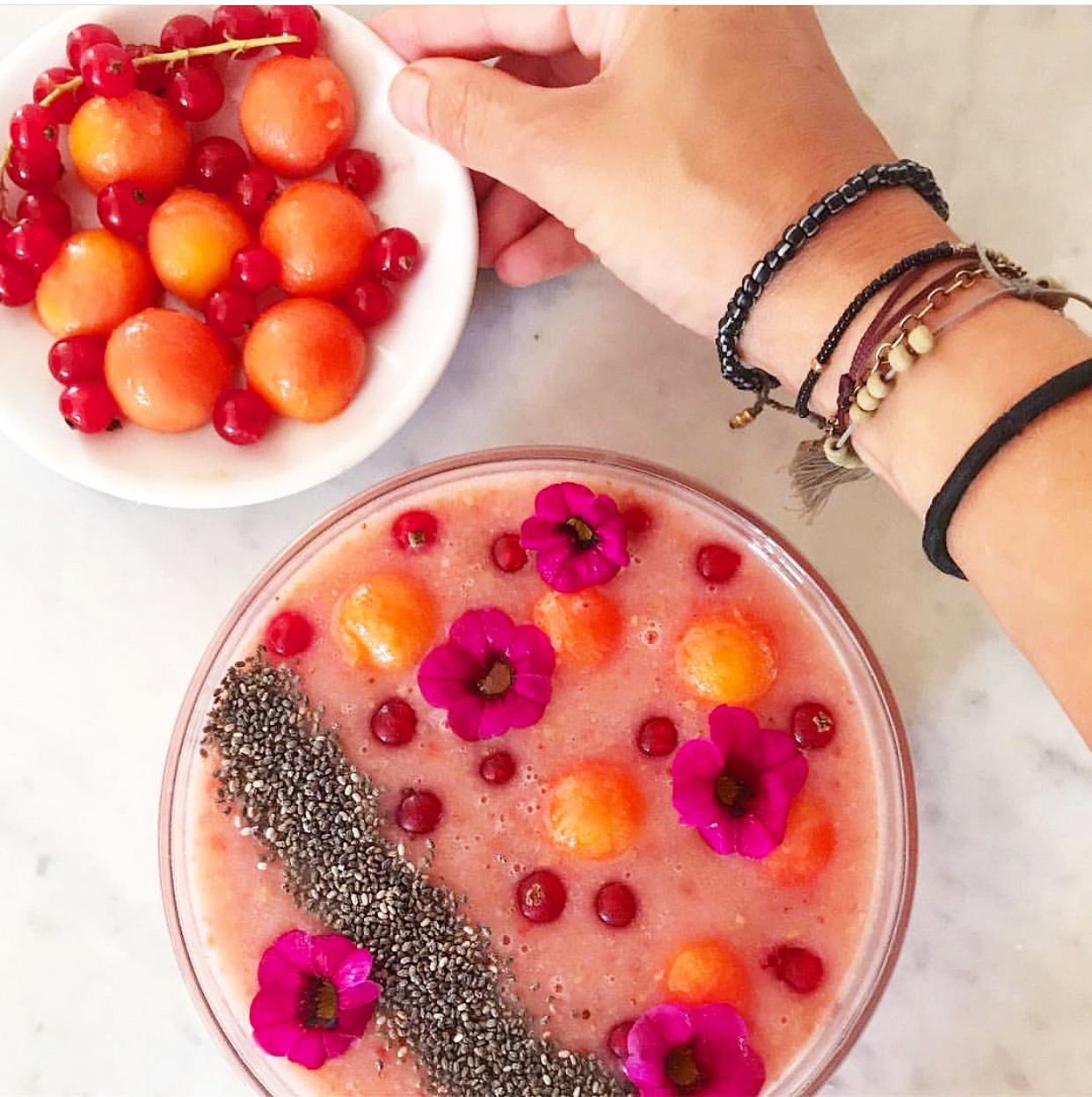 Summer strawberry Smoothie Bowls