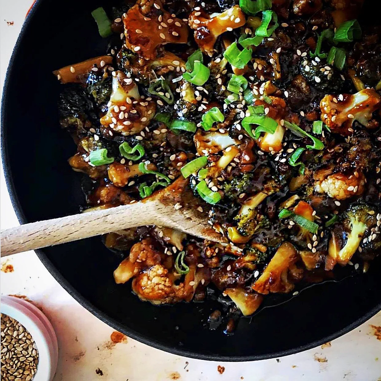 Sweet & Sticky Asian Cauliflower 