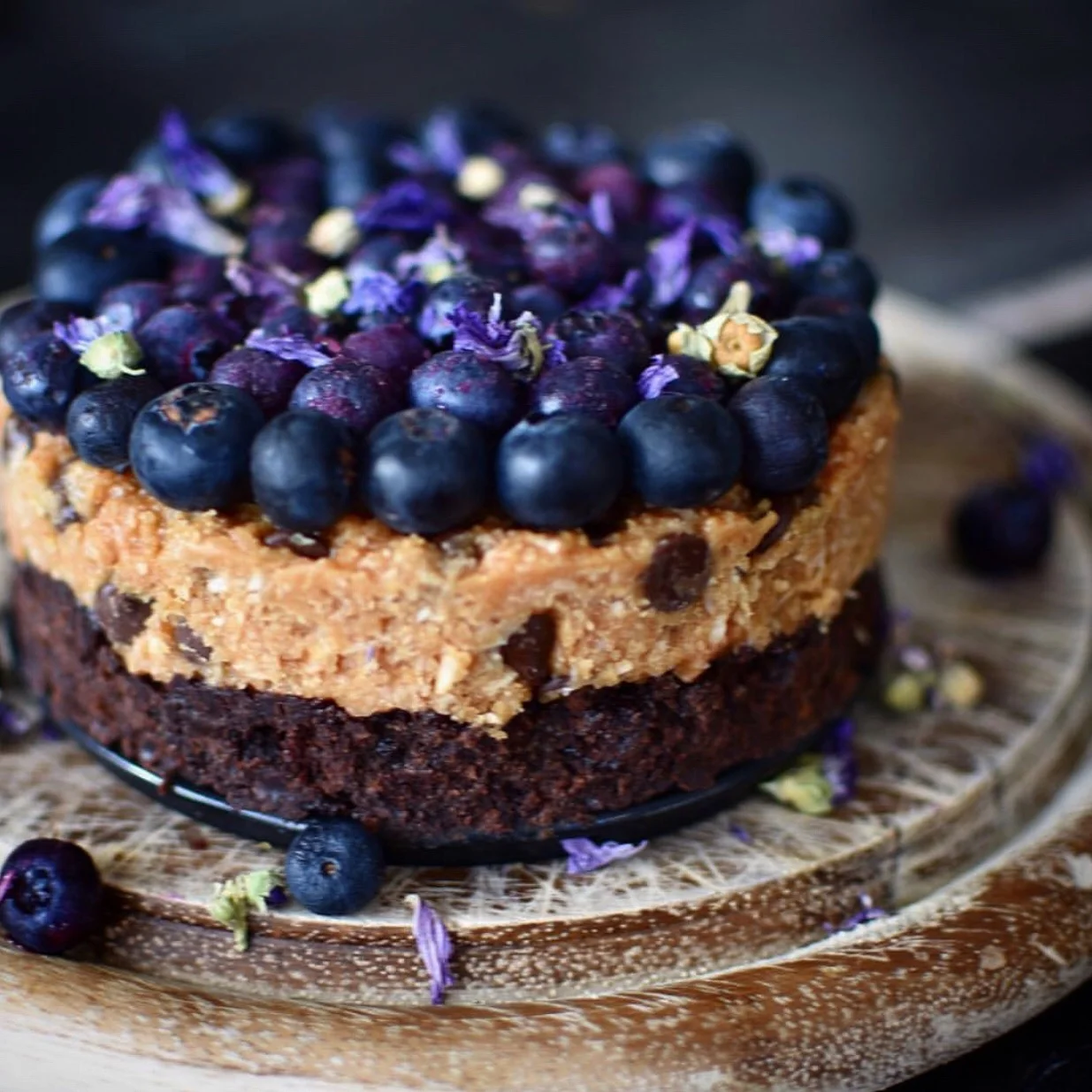 Brownie Crust Cake 