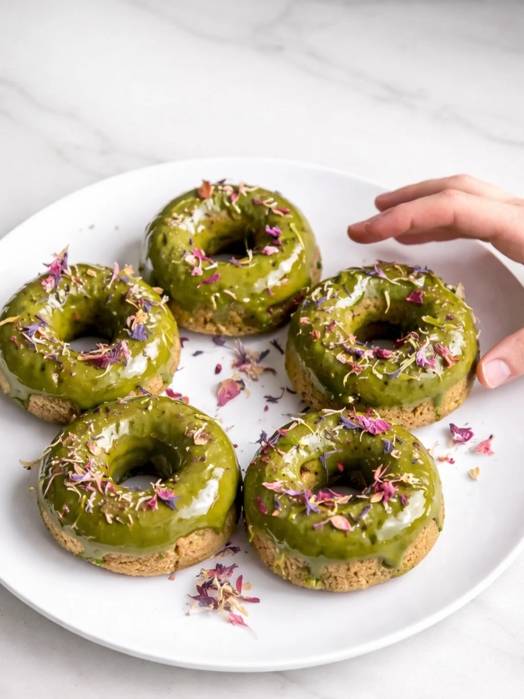 Energy (and fun) in every bite ✨
These fluffy matcha doughnuts are 100% plant-based, gluten-free, and topped with a glossy maple-coconut glaze. I finished them with a sprinkle of edible flowers for that little touch of magic 💚
Perfect for brunch, a 