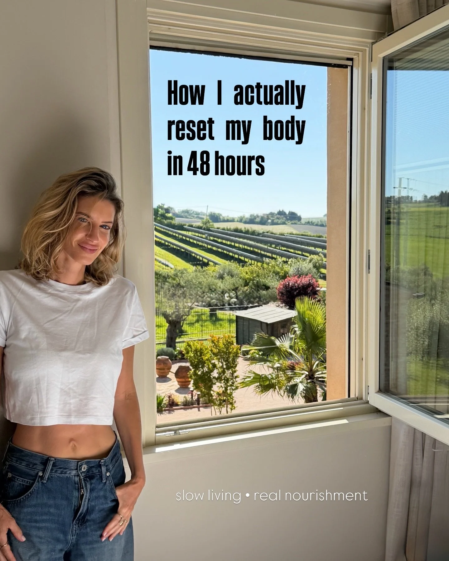 How I actually reset my body in 48 hours: 

No extremes, no crazy detoxes, no expensive quick fixes.

Just the fundamentals, done properly:
sunlight, gentle movement, water therapy, real food, heat, stillness.

Less phone, less noise, more presence&h