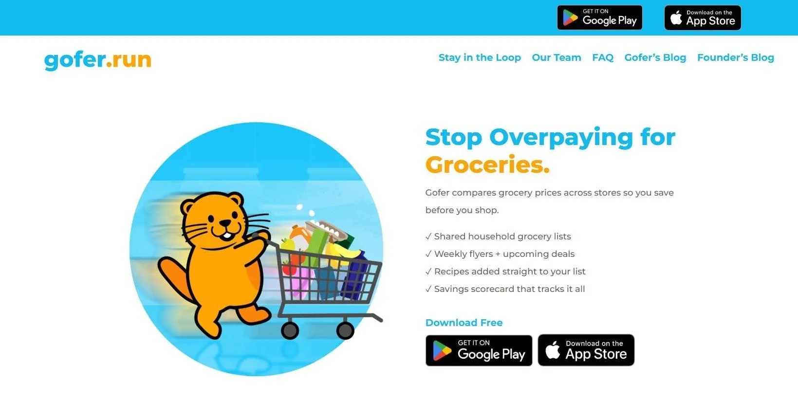 🛒💡 Looking for a way to save money on groceries? There&rsquo;s a FREE app made right here in North Bay designed to help!

Available on Android and iPhone: https://www.gofer.run/

Gofer.run uses allows you to compare grocery prices between stores in