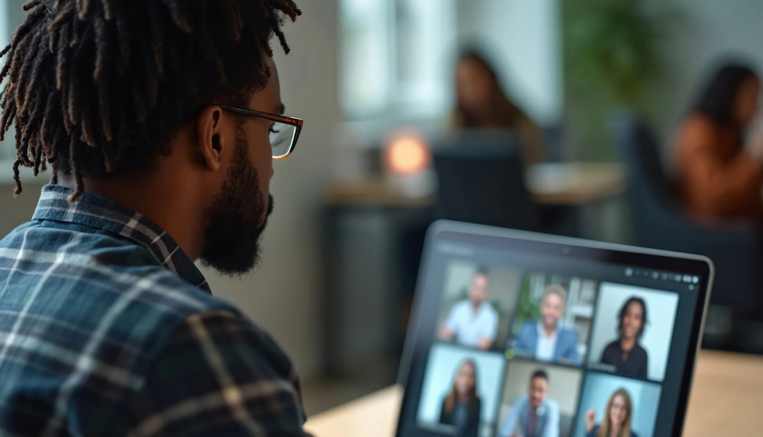 People attending a webinar