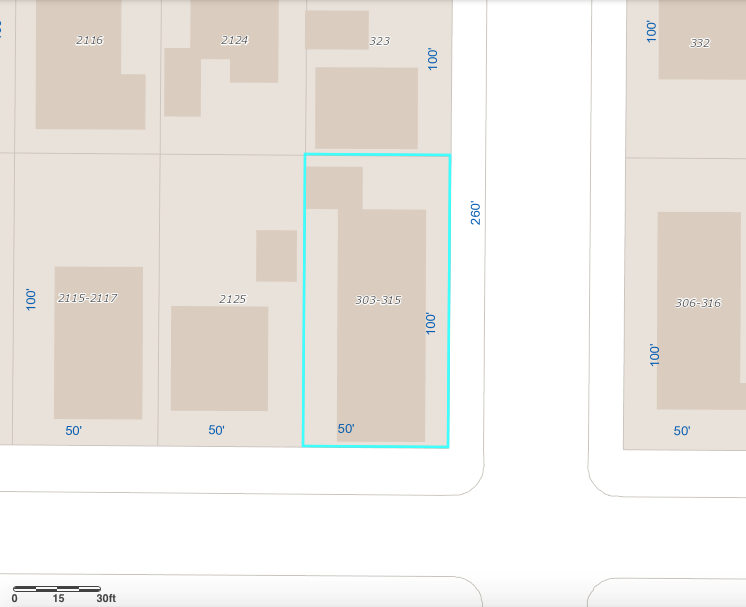 303 NE 22nd site plan.