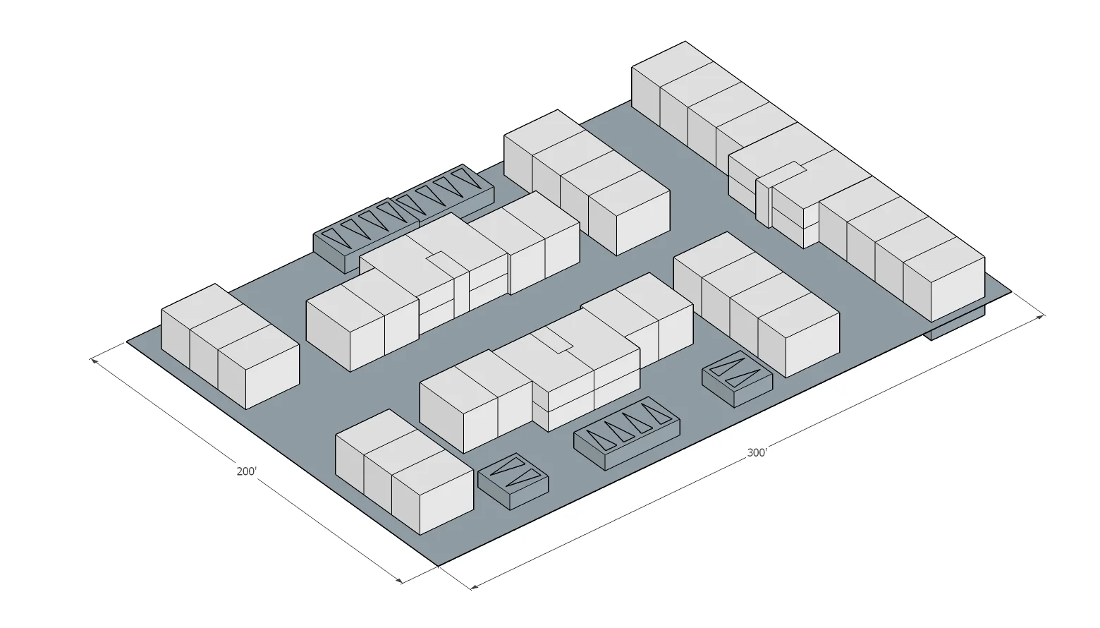 Building Data: Neighborhood: Goose Hollow Year Built: 1942 Typology: Hybrid Court – townhouse and stacked flat Units: 42 (12 flat, 30 TH) Stories: 2 + Basement Site Area: 60,000sf 1.38ac Building Area: 40,648 (+20,324 private basement area) FAR: 0.67:1 Density: 30.5 du/net acre Zoning: RH (High Density Residential) Off Street Parking? 30 Private Garages Is it Legal? Yes