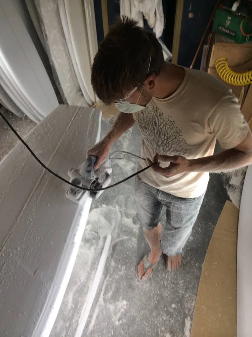  We rented space at Sunset Shapers in SF.  With some very helpful guidance from Jeremy and the shop owner I was able to make a pretty reasonable shape with no major screw ups. 