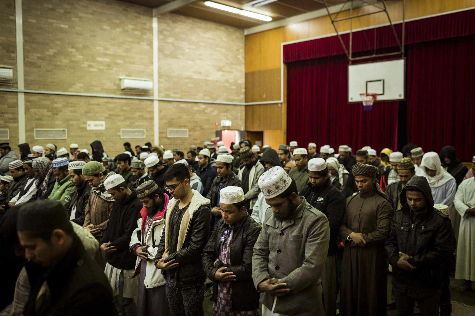  “Today is Qurban celebration, part of Eid al-Adha means you are doing something special for charity.  People who have money, they sacrifice a bull, or cow. They pray and they give to poor people.  Other people make special lurefedah, by hand and peo