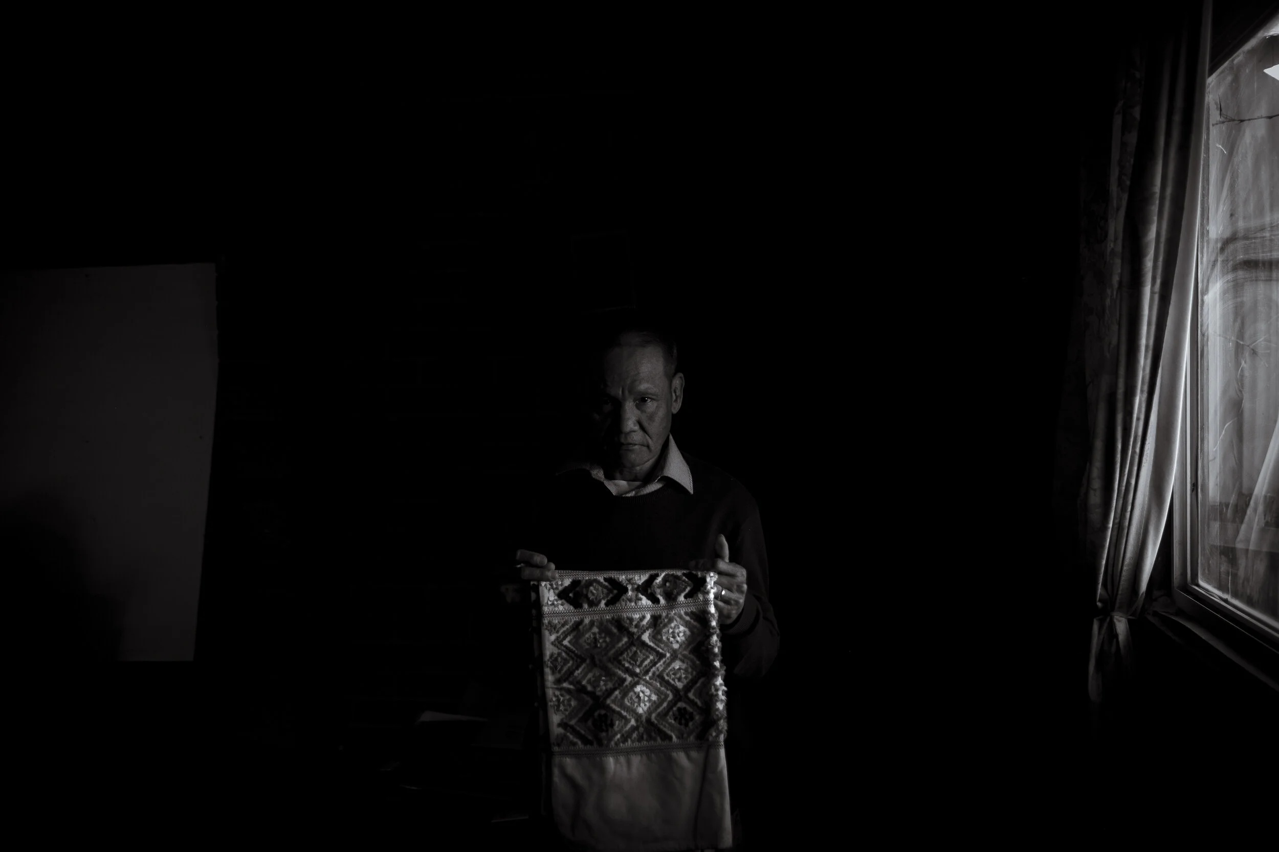  Wyndham, Melbourne. Ah Myang Saw Htoo, or 'Loom-Man' as he is known by his English speaking friends, present a weaved table runner, one of the products he produces. The 63-year-old is viewed as a leader amongst his peers within the Wyndham Burmese e