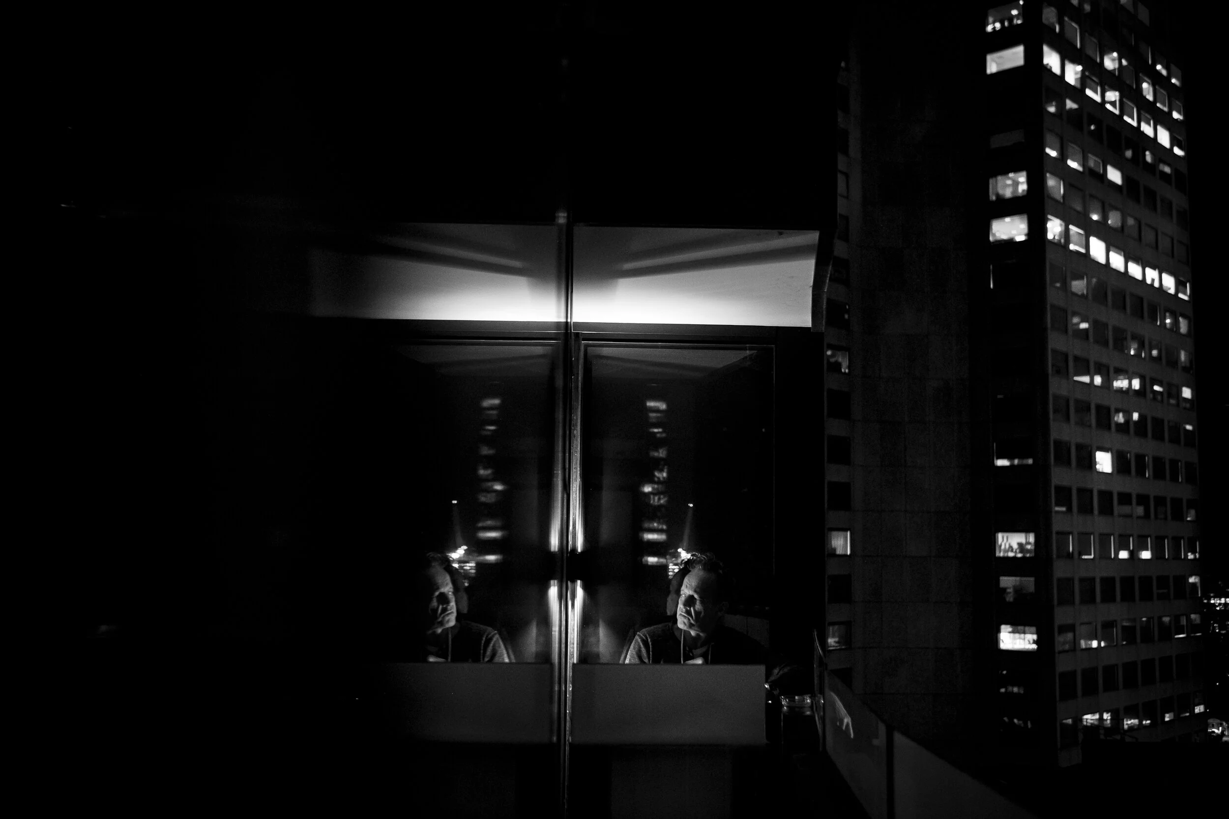  01/04/20 19:13 pm, Melbourne CBD. FAD Gallery/Bar owner Johnie Halliday landed in Australia a day after international arrivals were forced into isolation for 14 days. The two weeks isolated in his city apartment has given him time to think about sol