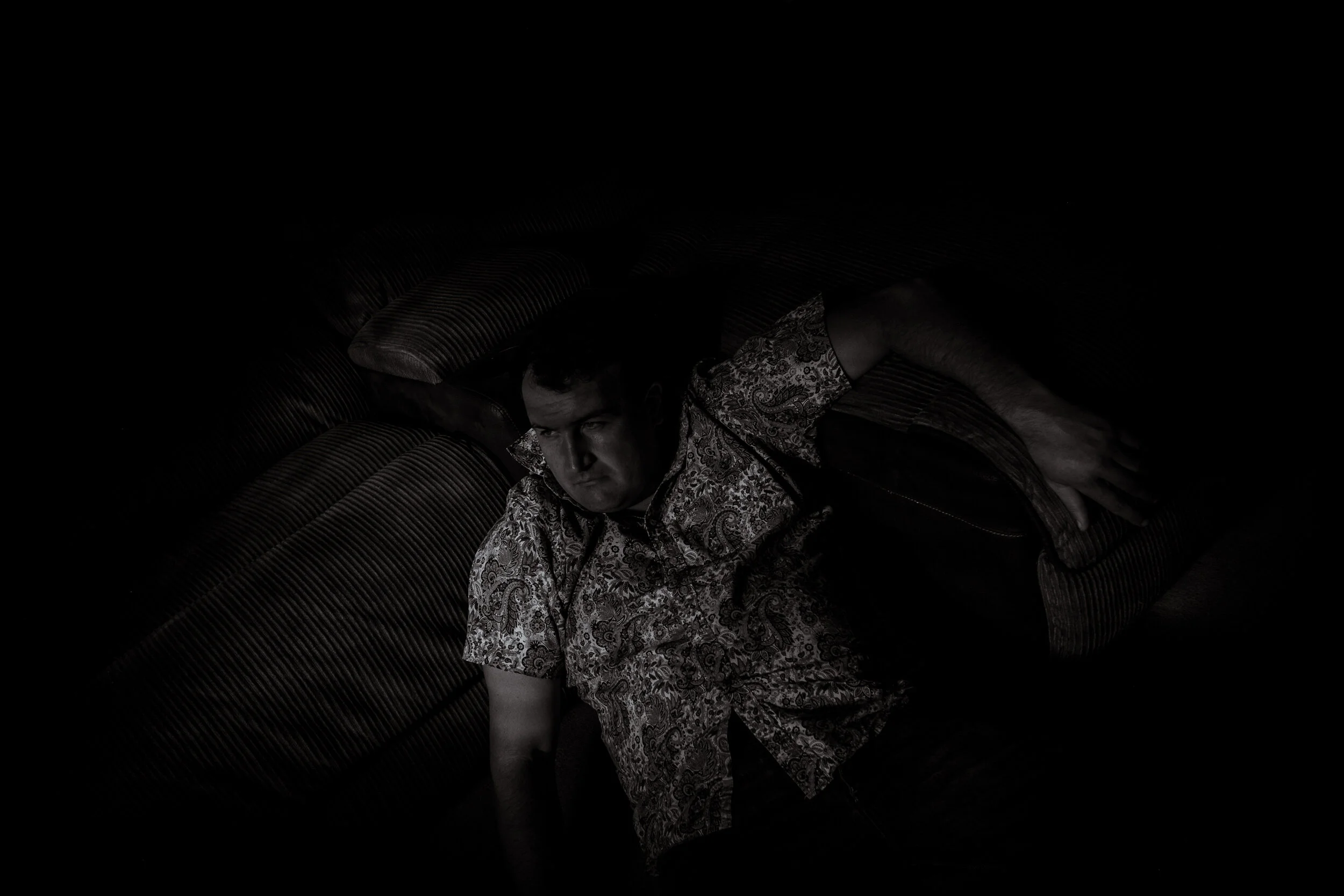  Milvale, New South Wales, Australia. Private Gerard Booker, 2nd Commando Unit.  Afghanistan 2008-11. 'Ged' lives with depression, anxiety, insomnia and alcoholism. He feels his life lacks purpose and he is just 'floating' through it. Ged has had mom