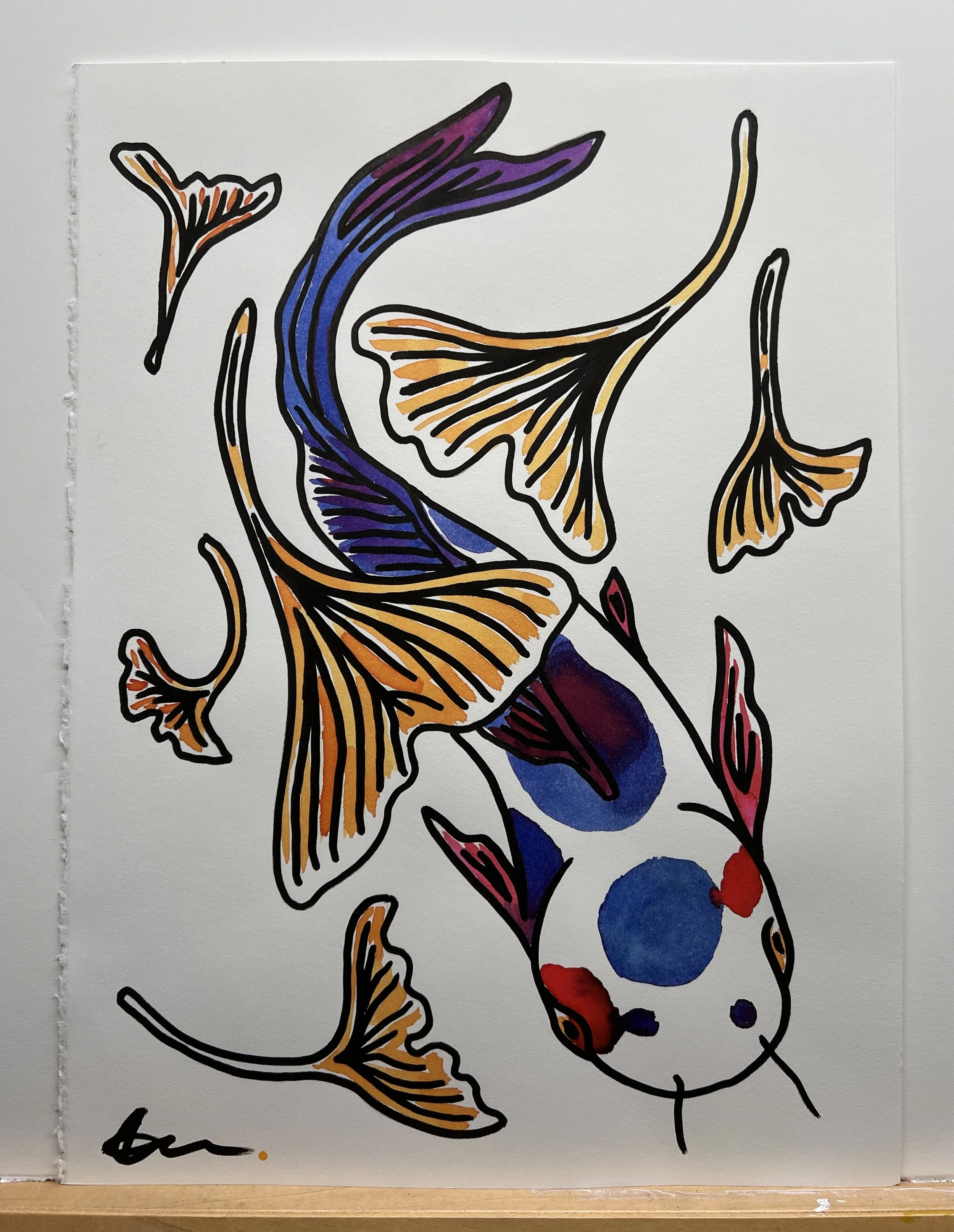 Koi and Ginkgo 9