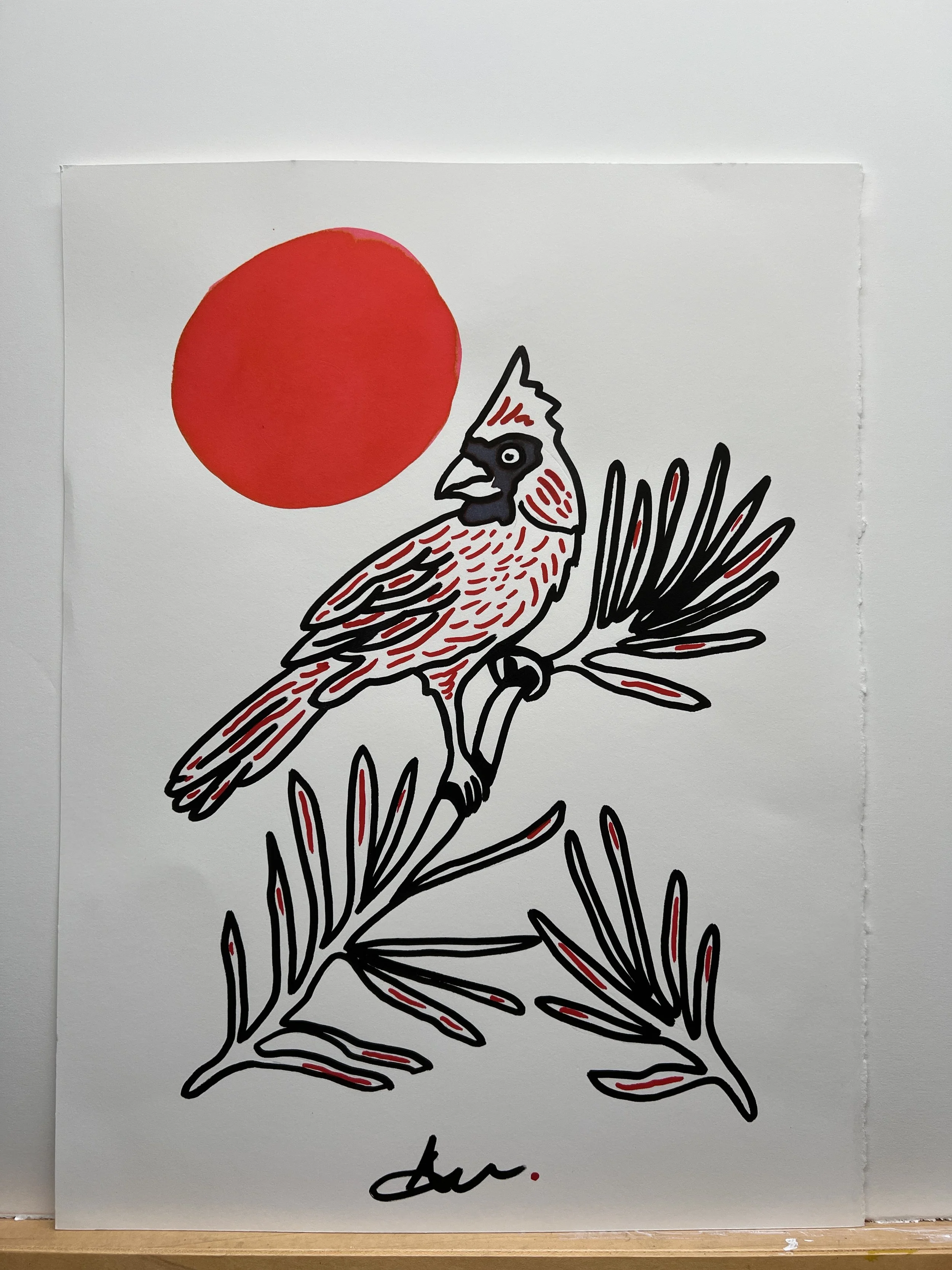 Cardinal in the Pine