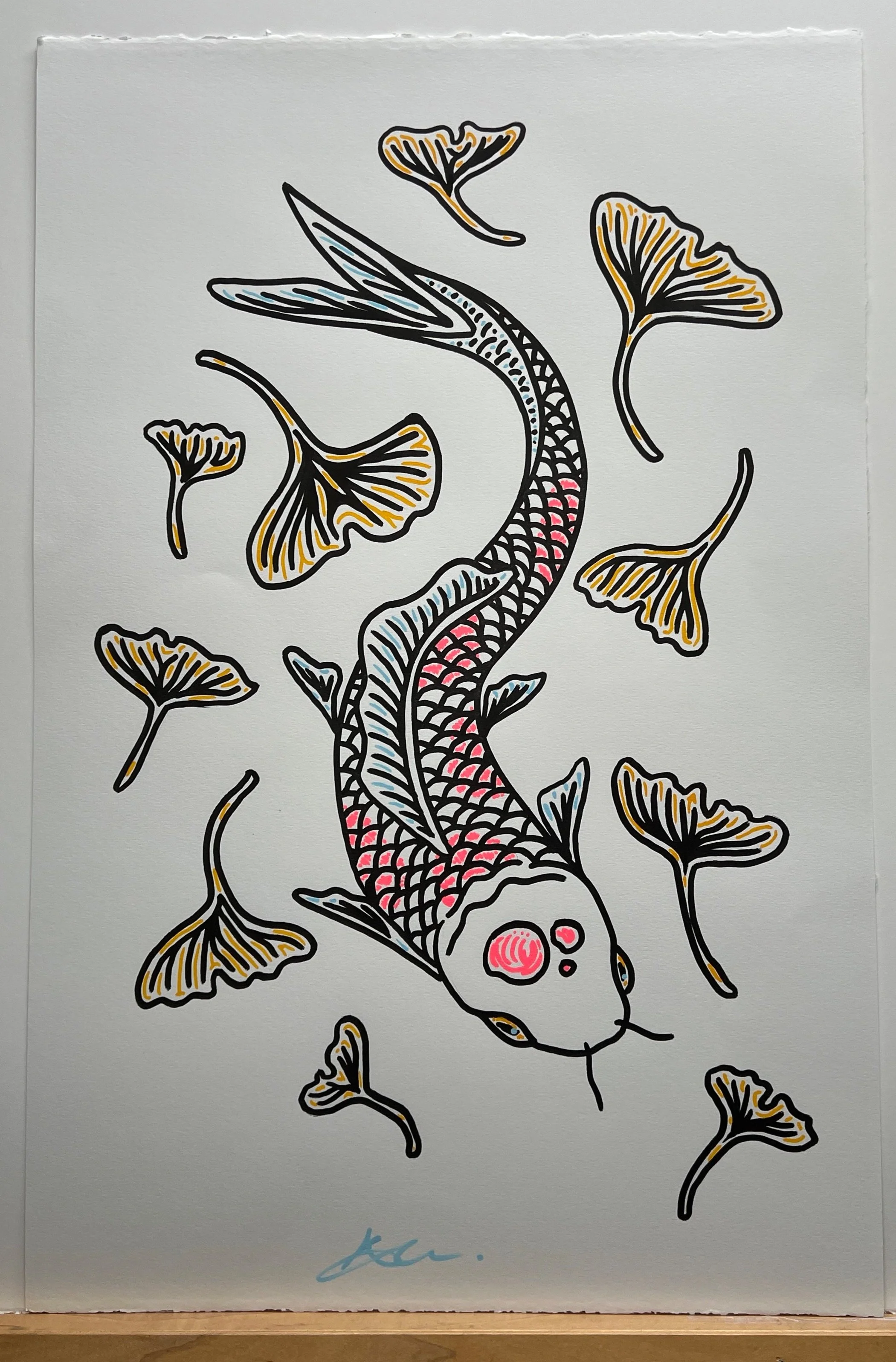 Koi and Ginkgo 2