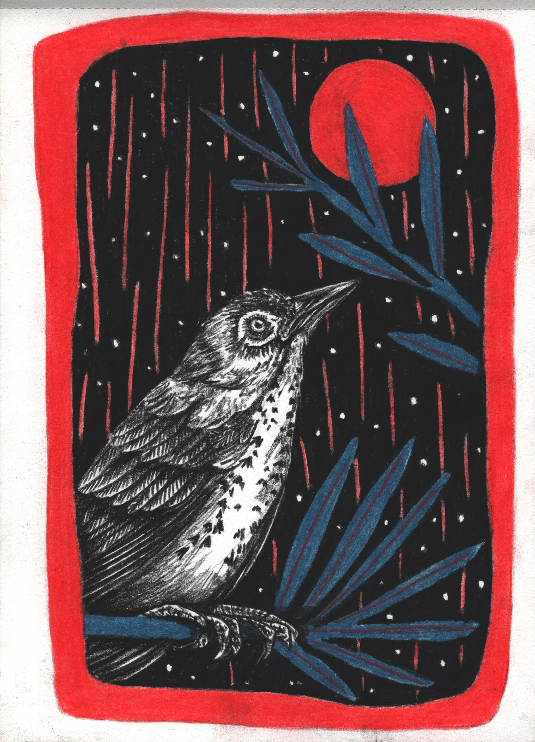 Nightfall In My Window Frame Print 5x7