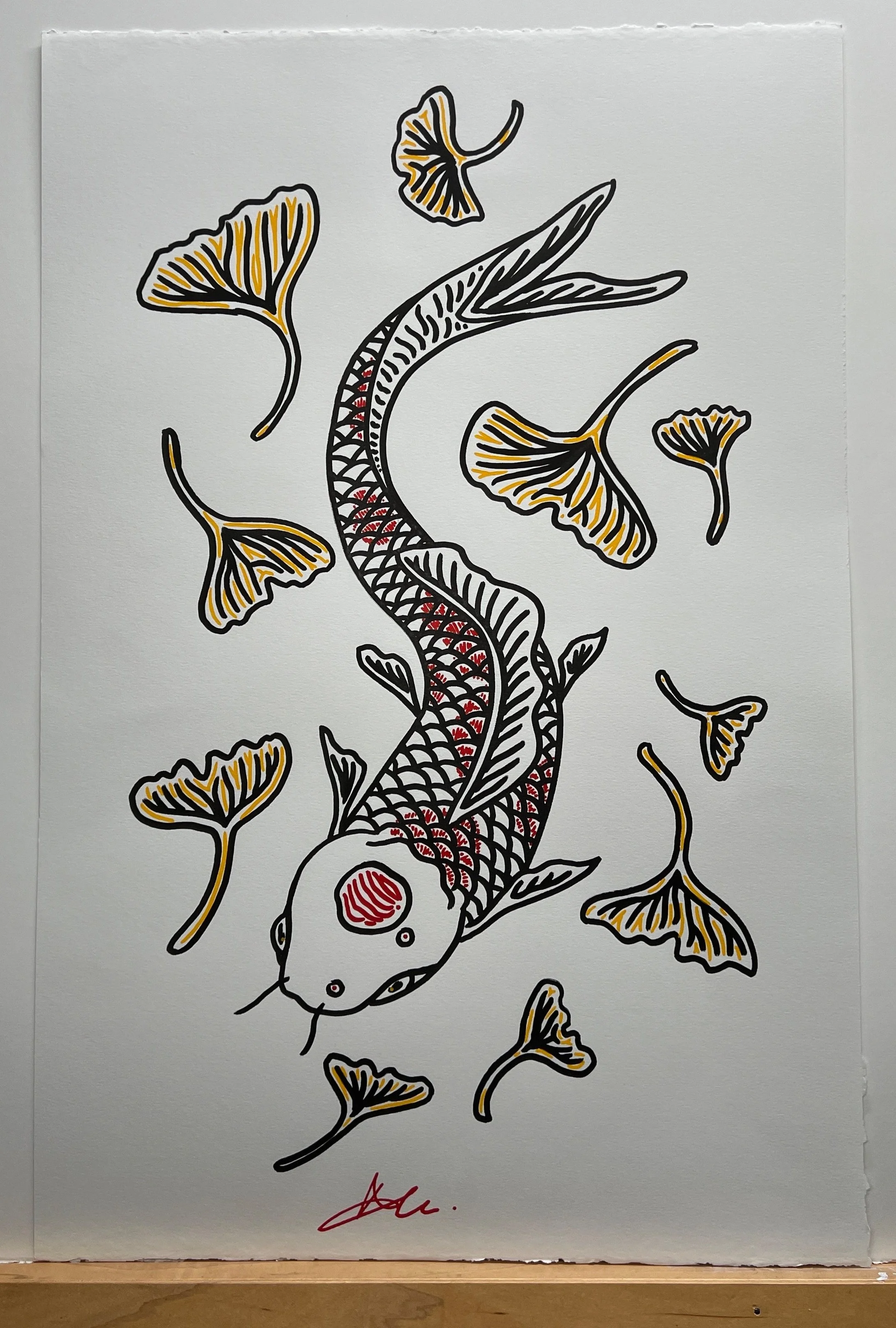 Koi and Ginkgo 4