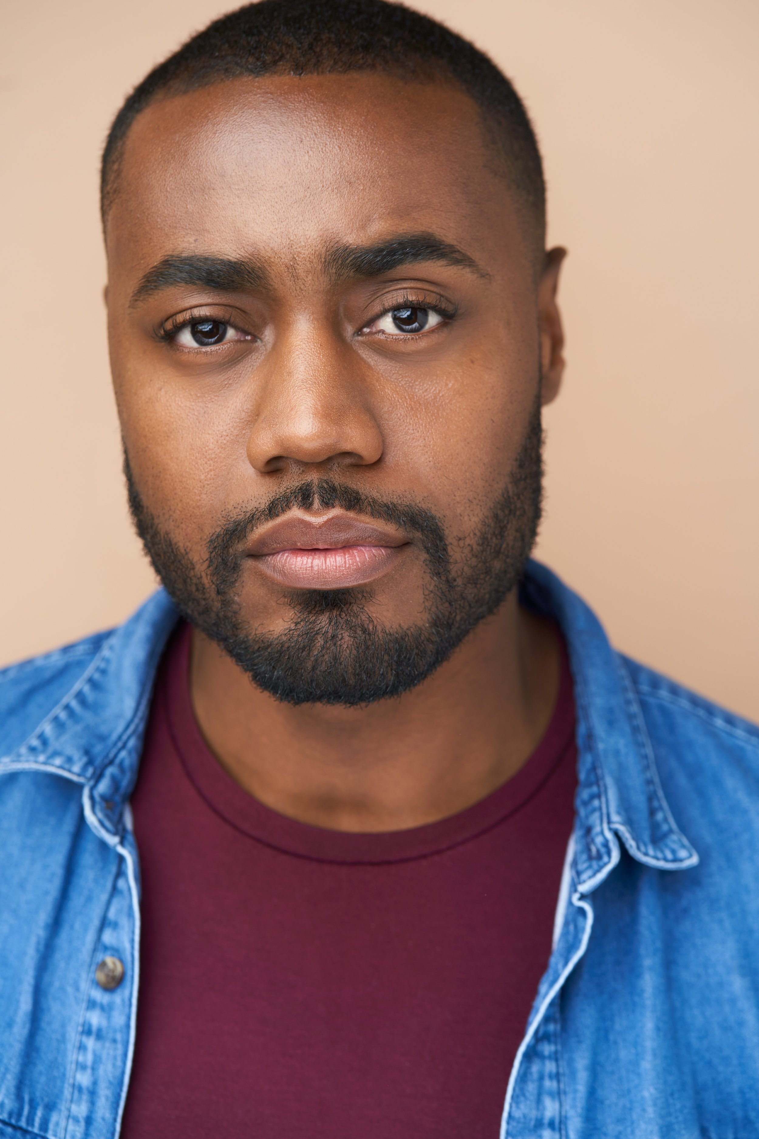 General Theatrical Headshot for Actor, Darvin Jennings | Hair and Makeup by Naddya Michelle