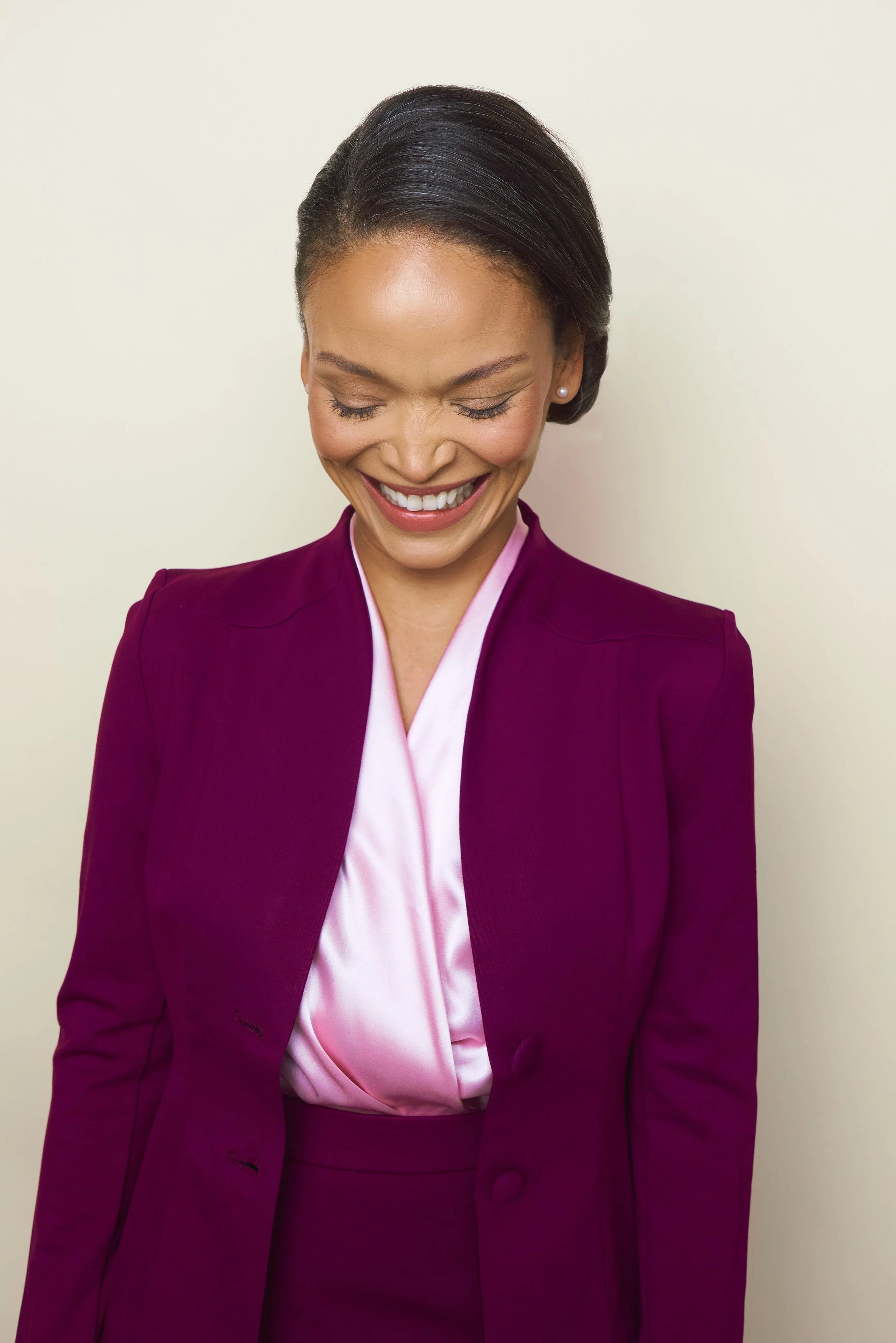 Outtake from photoshoot with business professional, milly | hair and makeup artist, nadia zelmat