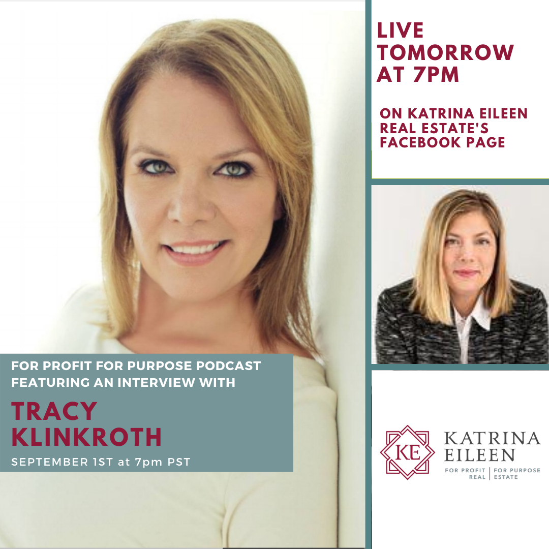  For Profit for Purpose LIVE tomorrow, September 1st at 7pm with special guest Tracy Klinkroth