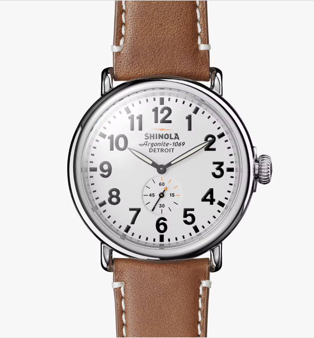 The Runwell Shinola Watch (Black Band) 47mm