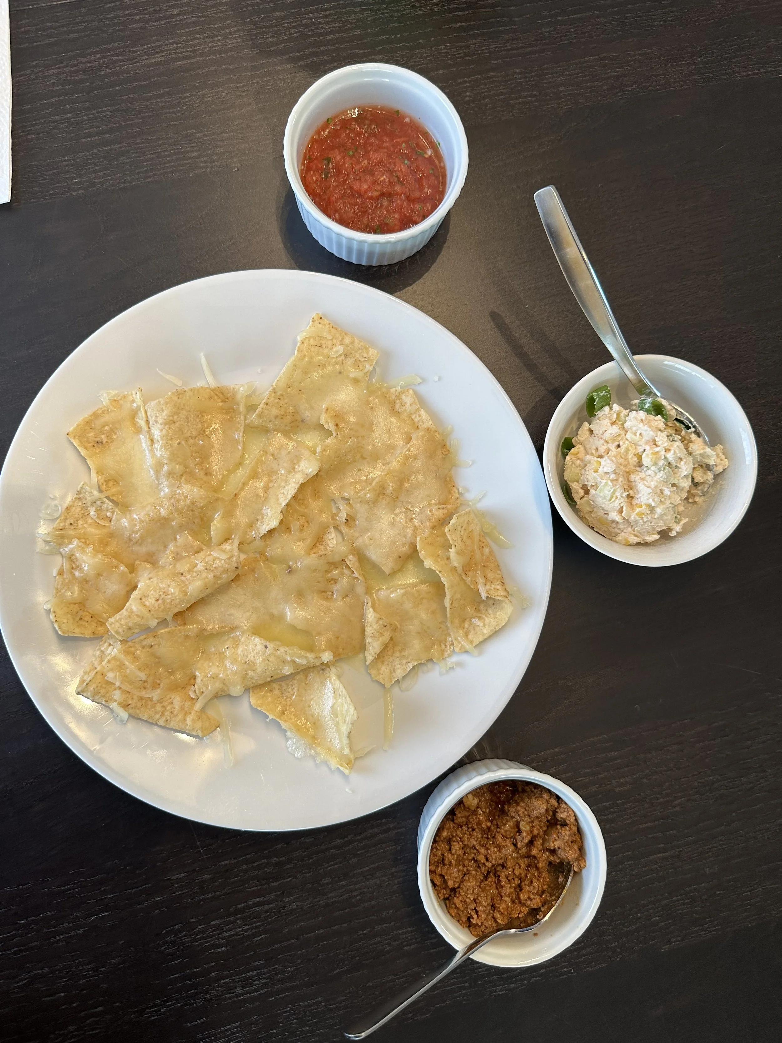 tortilla chips with dips