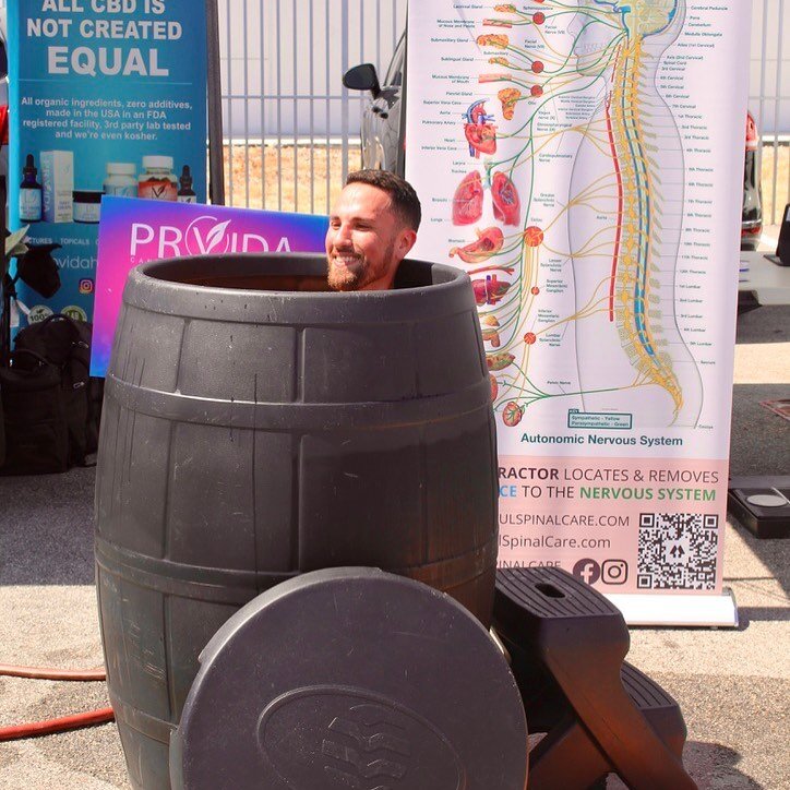 Dr. Michael from @gracefulspinalcare just chilling in the @icebarrel !  Amplify Wellness Market brings new holistic events and demos to the market event month. 

#wellness #wellnessproducts #healthy #yoga #meditation #essentialoils #reiki #chiropract