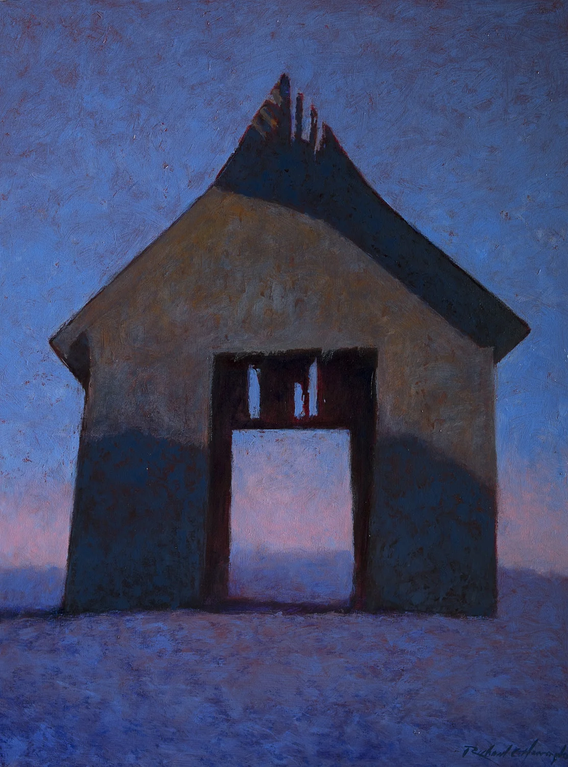 Crumbling at Dusk, oil on canvas, 40 x 30 inches. Available through&nbsp;Xanadu Gallery.