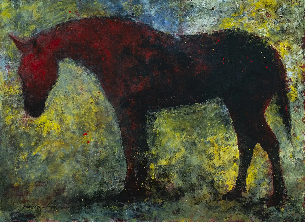 Red Horse, 48 x 66, acrylic on panel. Available through artist.